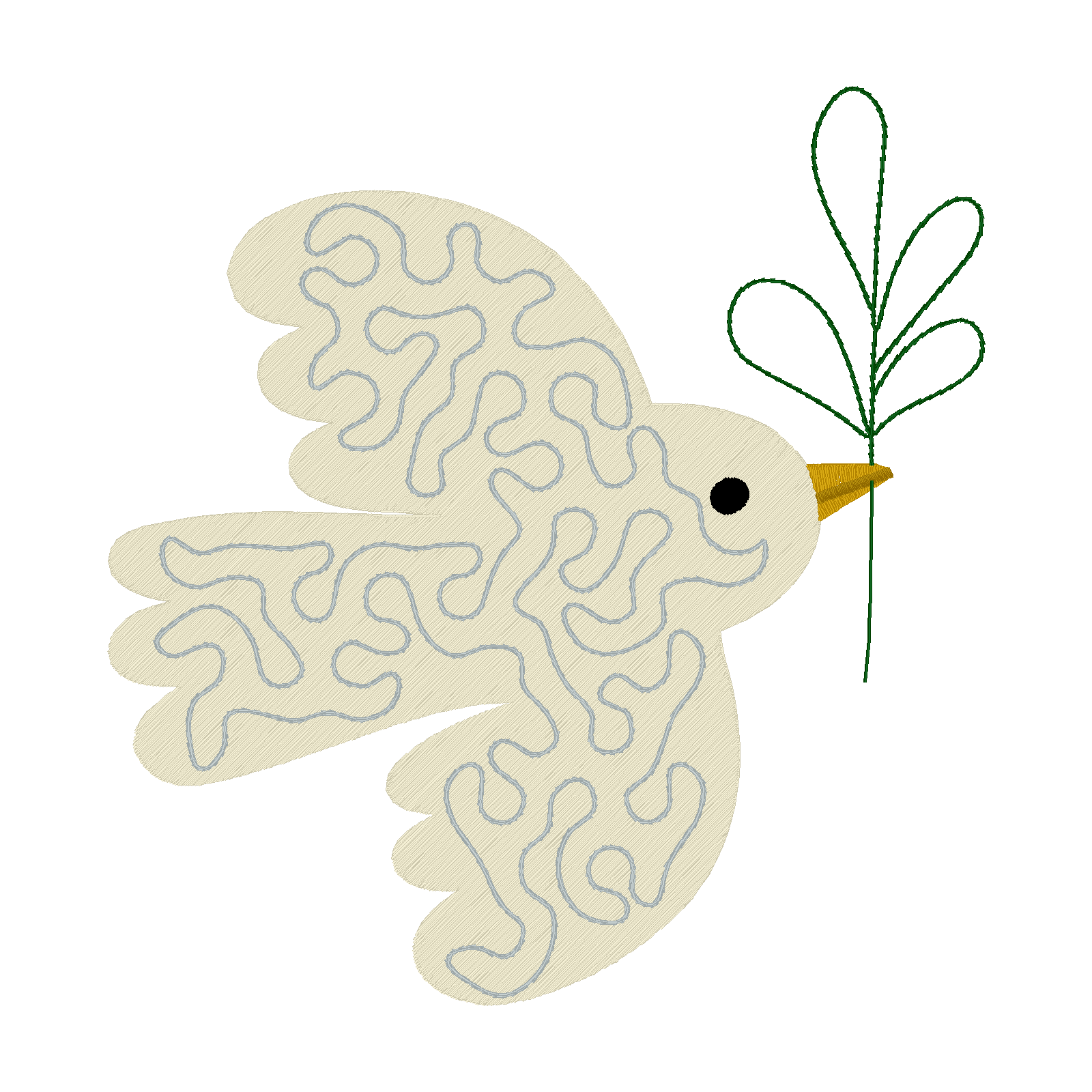 Little Peace Dove digital stitch preview