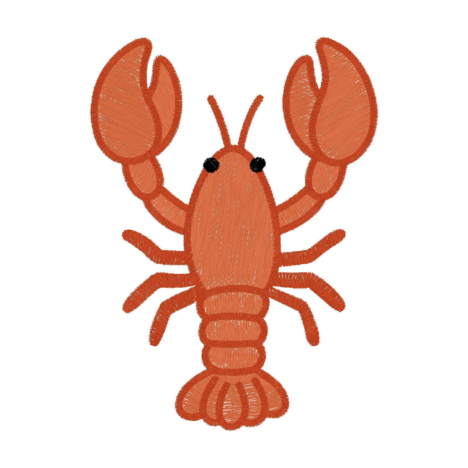 Lobster digital stitch preview