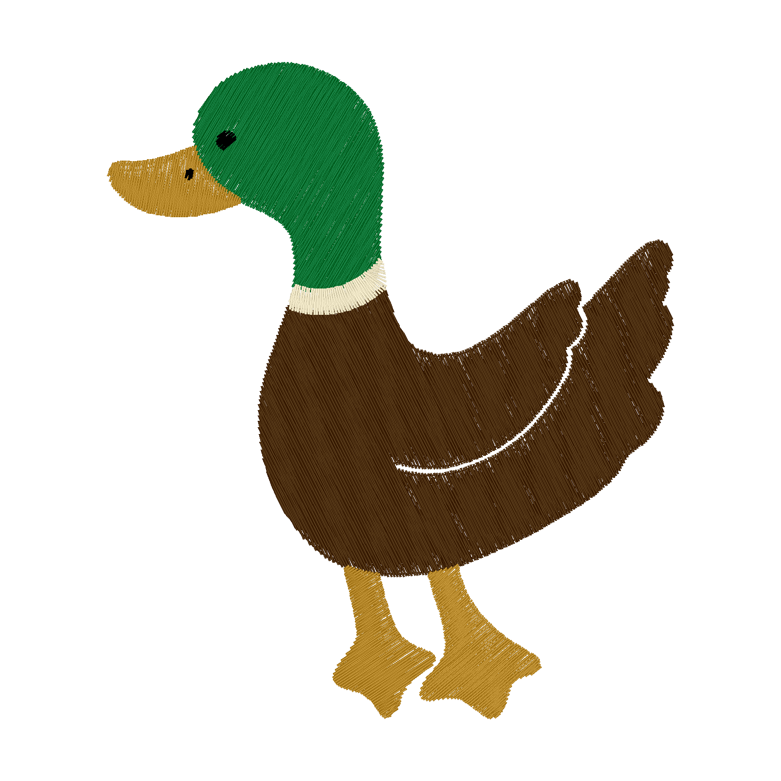 Mallard Duck digital stitch preview