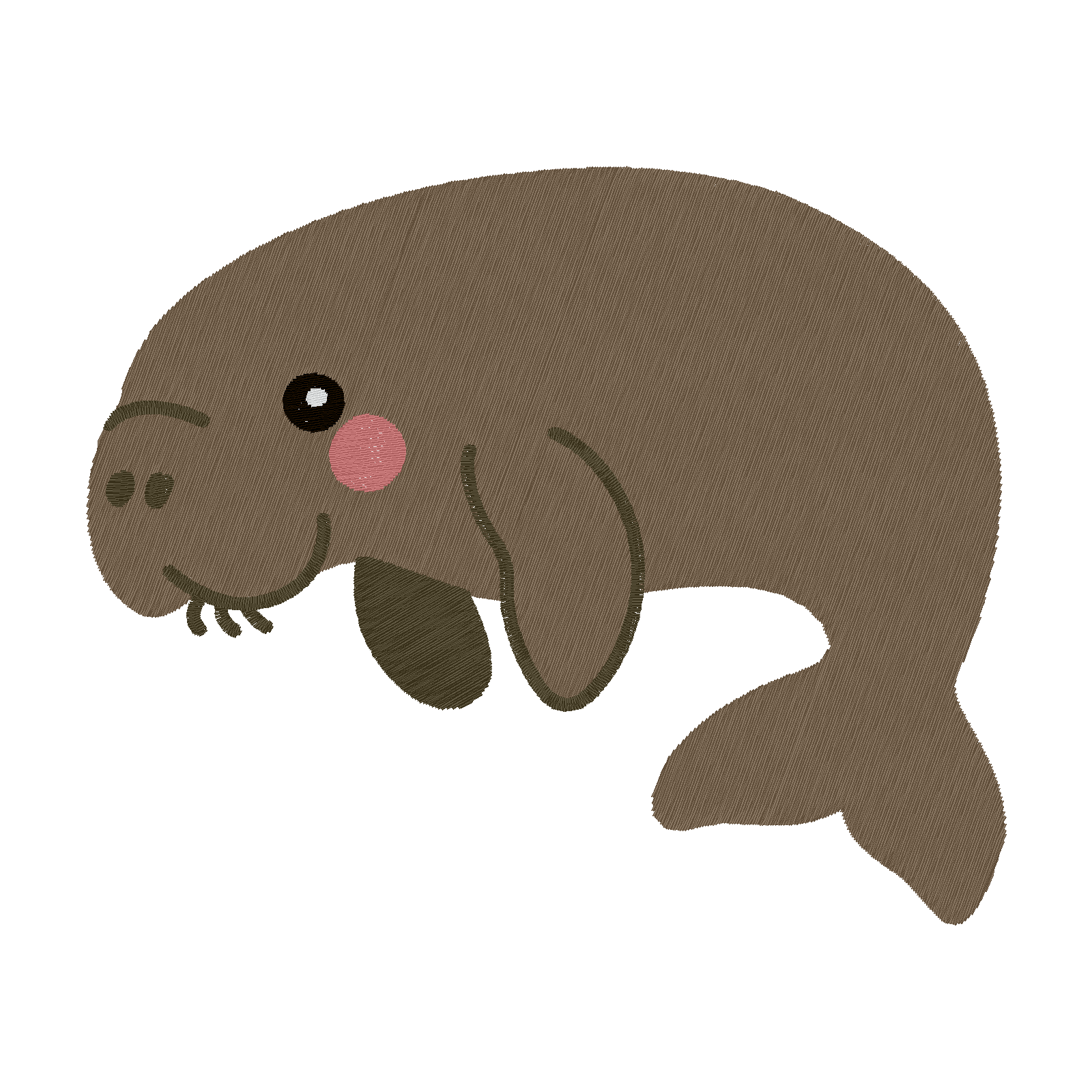 Manatee digital stitch preview