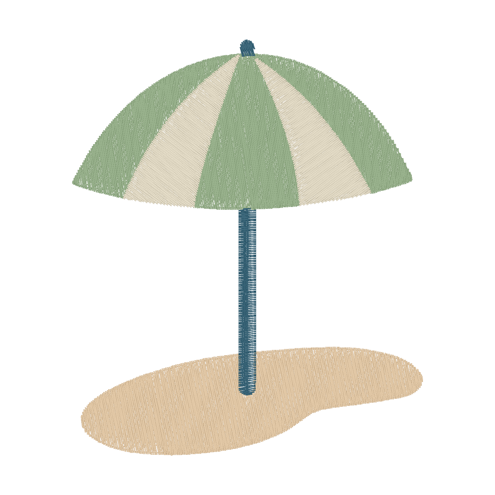 Mediterranean Beach Umbrella digital stitch preview