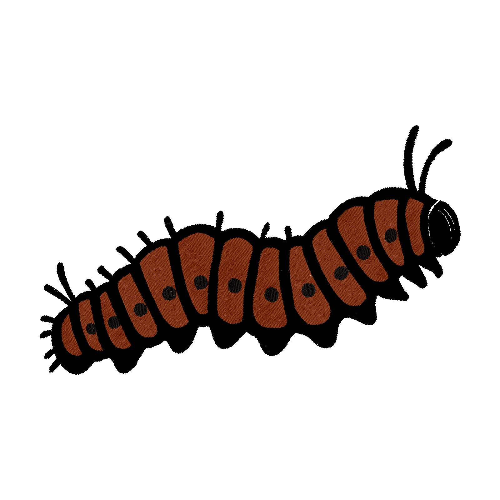Metamorphosis Caterpillar digital stitch preview