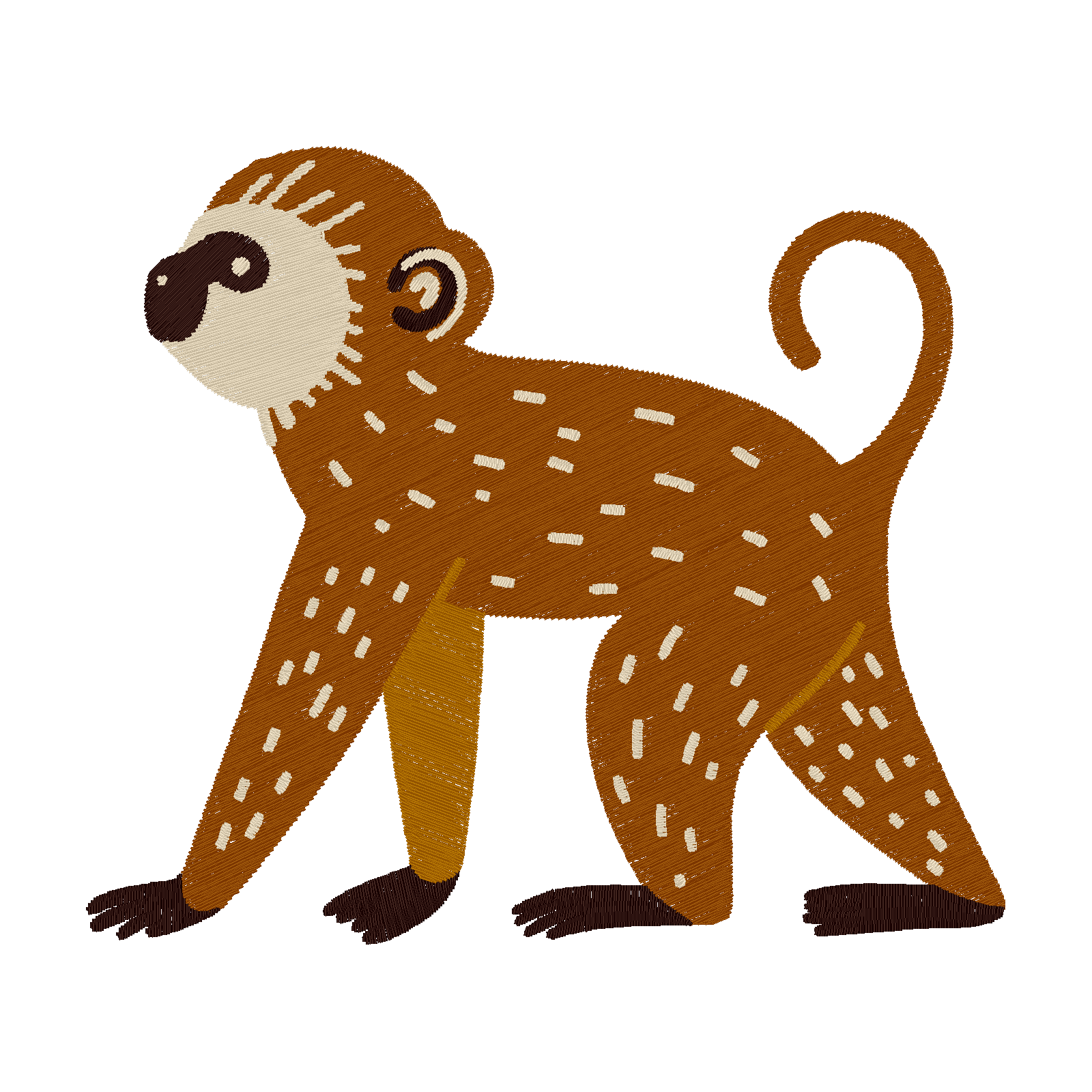 Mia the Monkey digital stitch preview