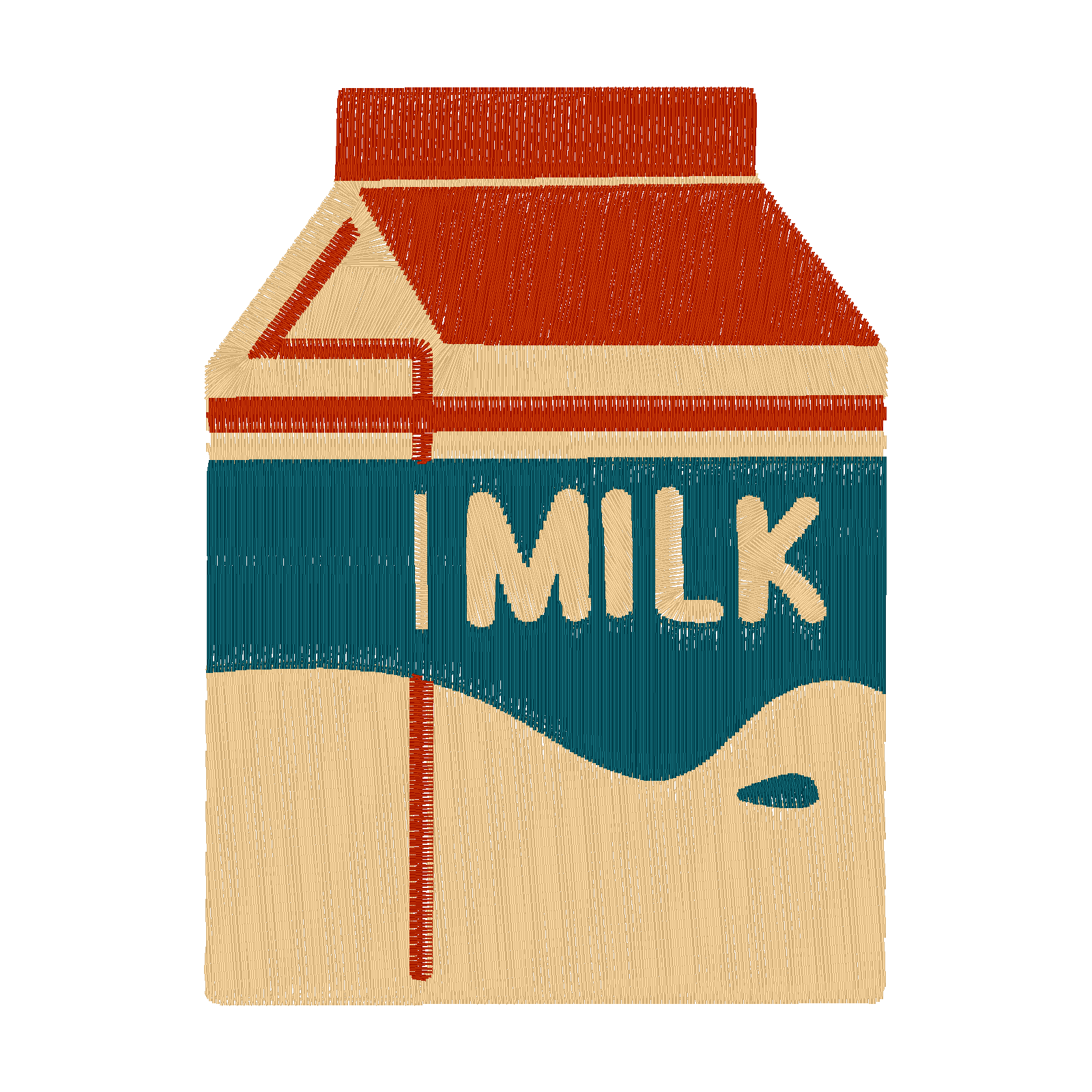 Milk Carton digital stitch preview
