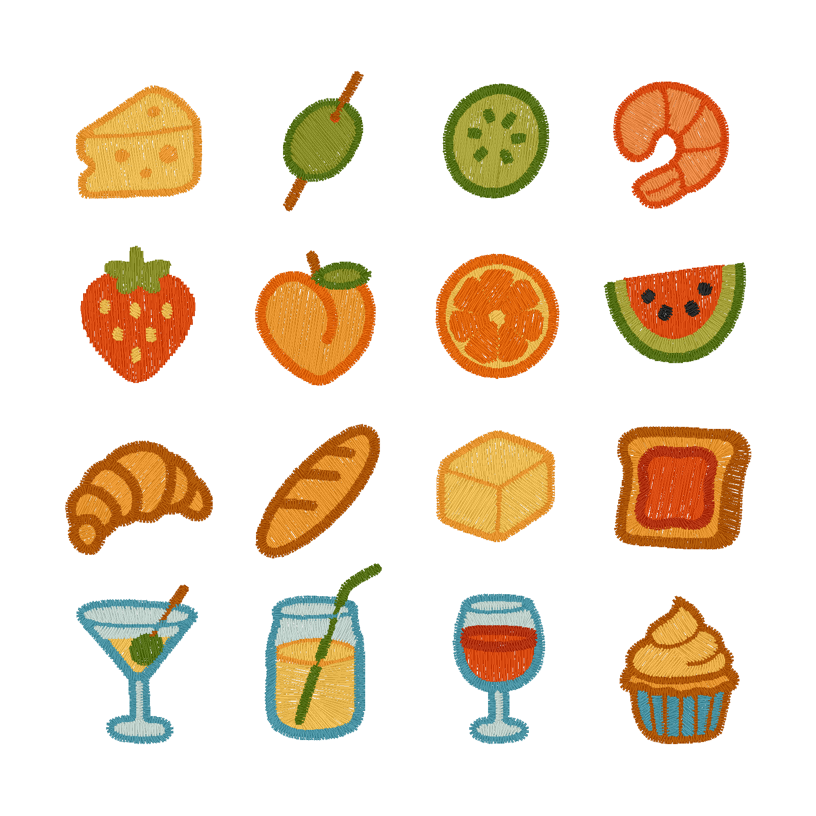 Mini Brunch Embroidery Bundle digital stitch preview