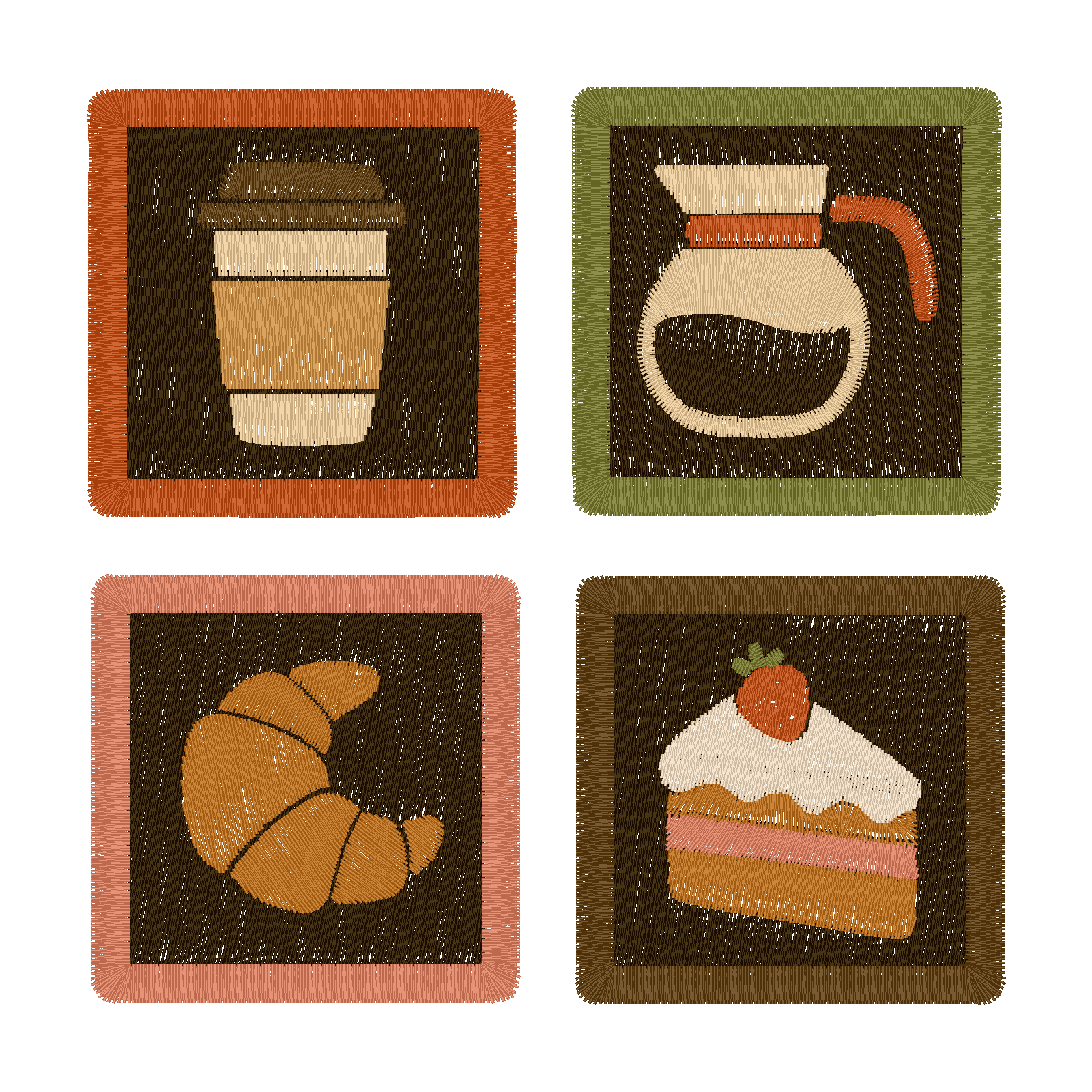 Mini Coffee Shop Badges digital stitch preview