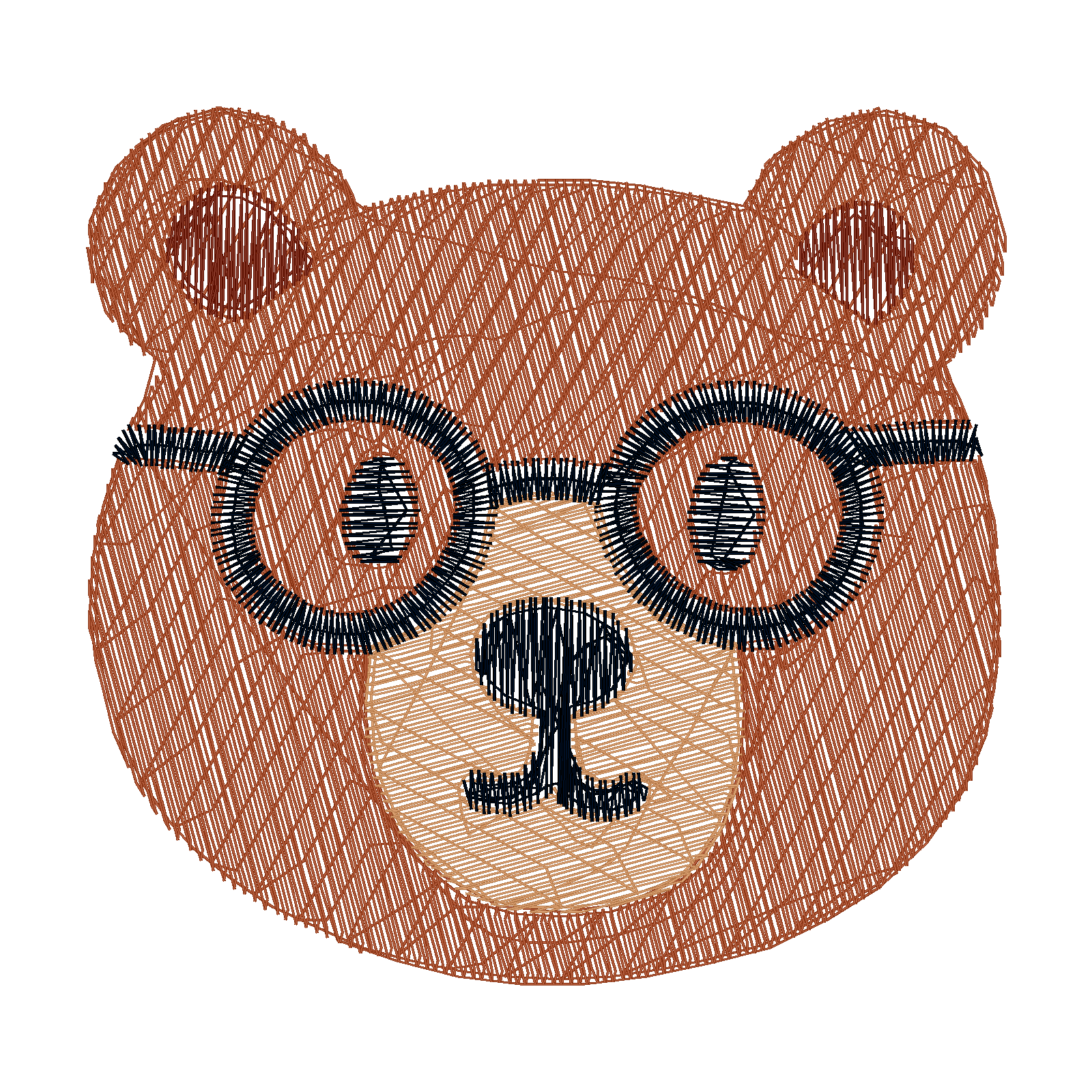 Mini Mama & Papa Bear digital stitch preview