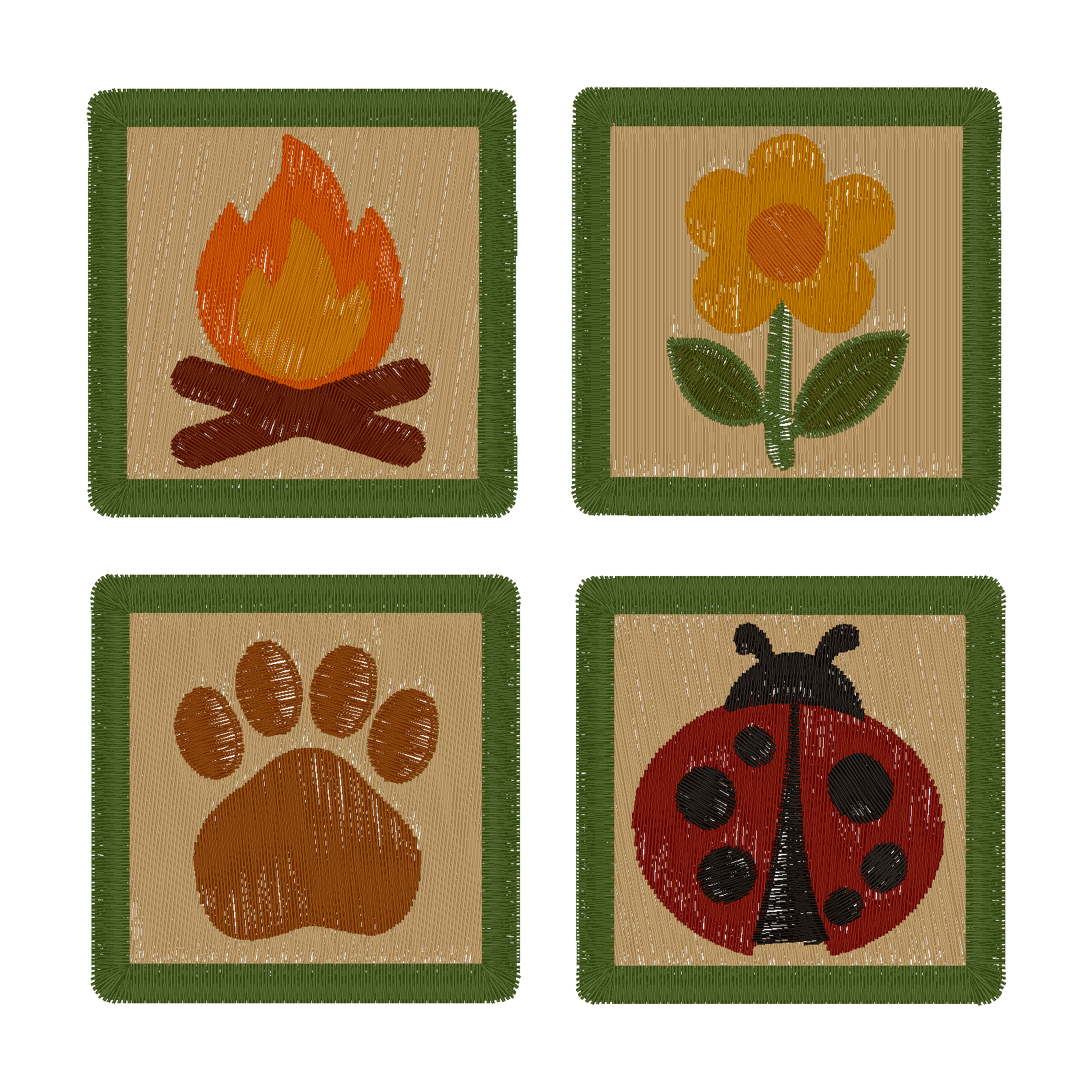 Mini Scout Patches Set 2 digital stitch preview