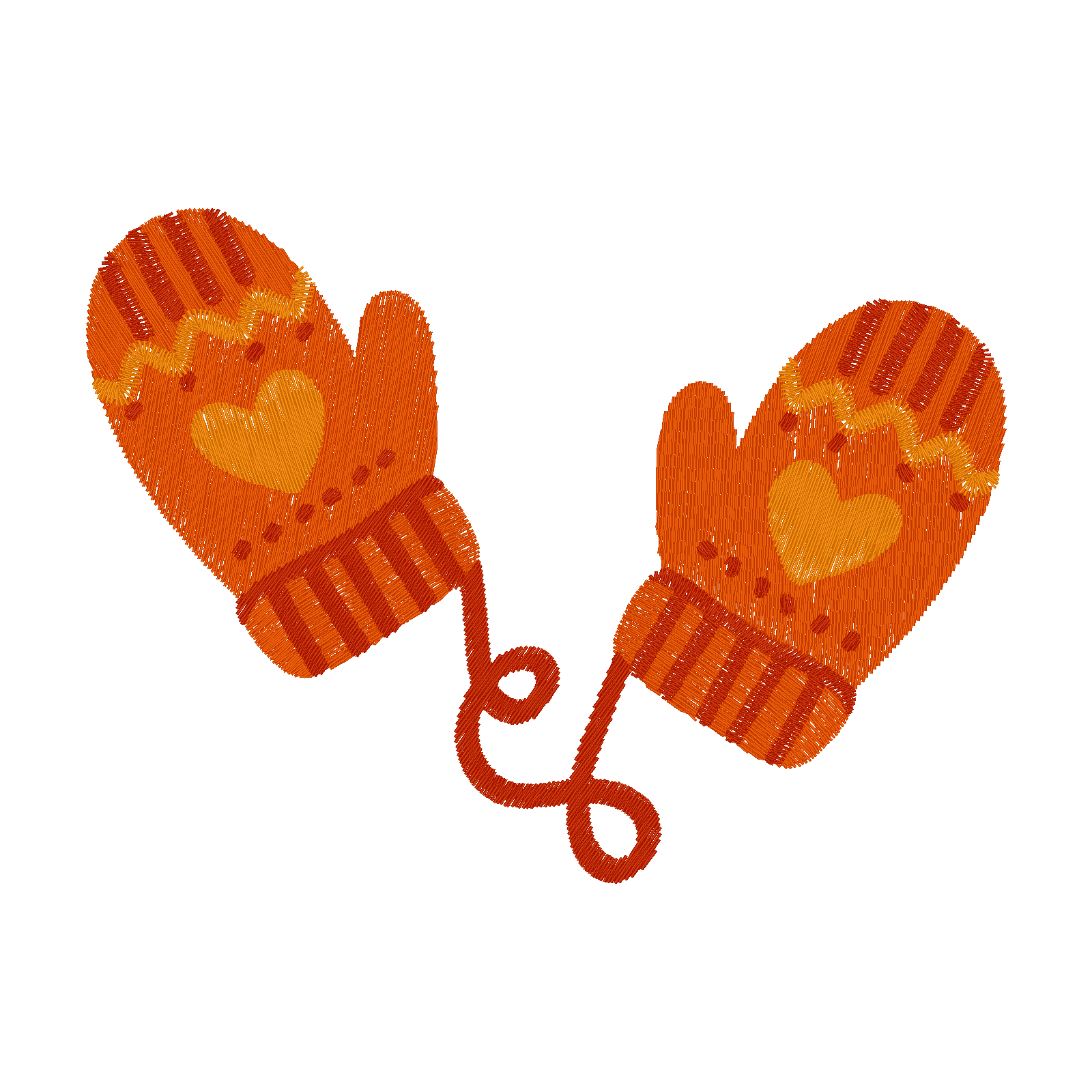 Mittens digital stitch preview