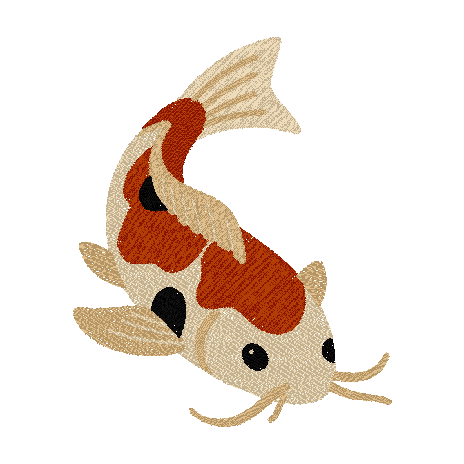 Moonlit Pond Koi digital stitch preview