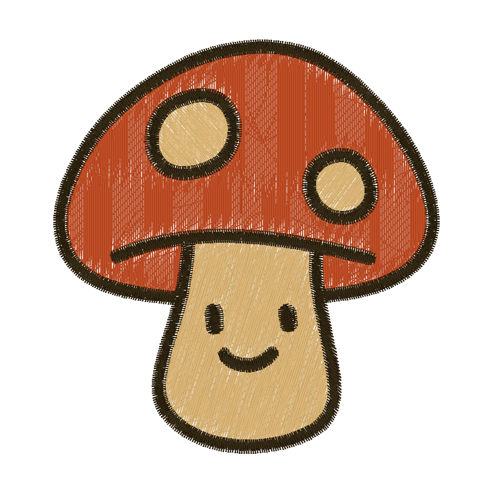 Mushroom Patch digital stitch preview
