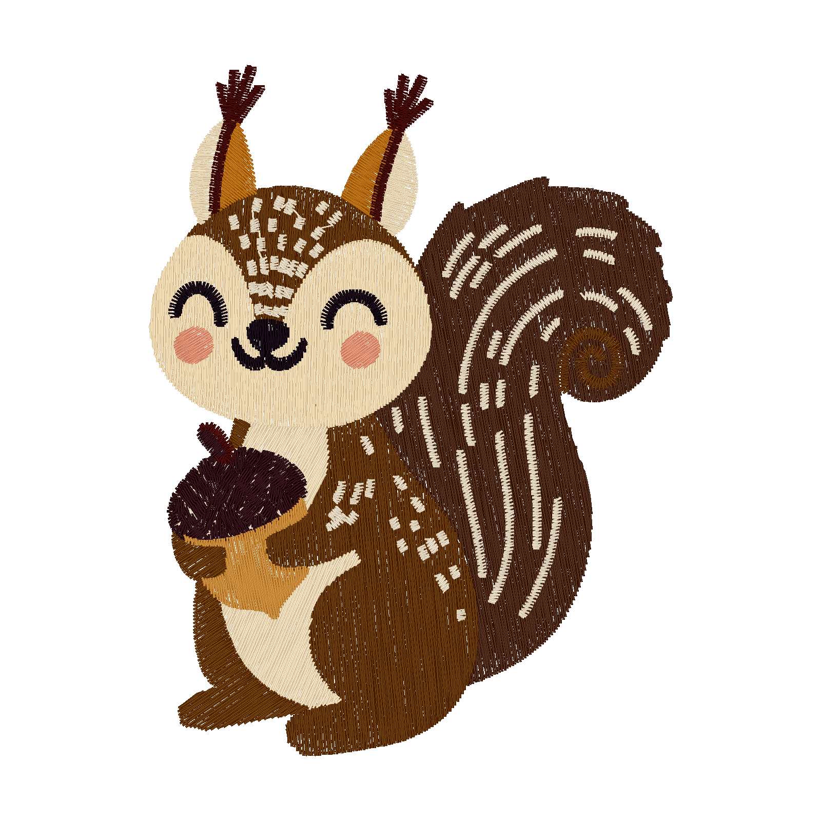 Nutty Squirrel digital stitch preview