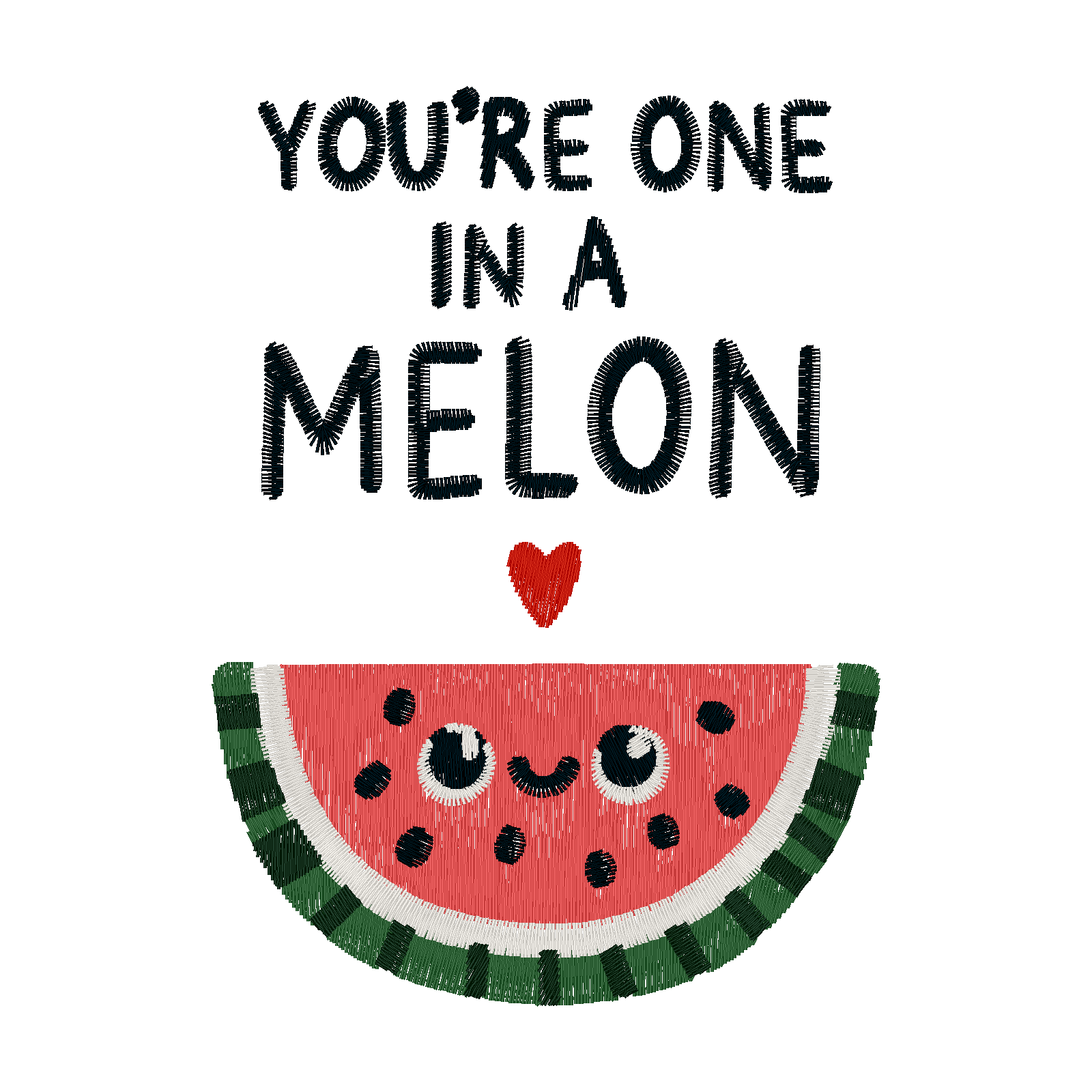 One in a Melon digital stitch preview