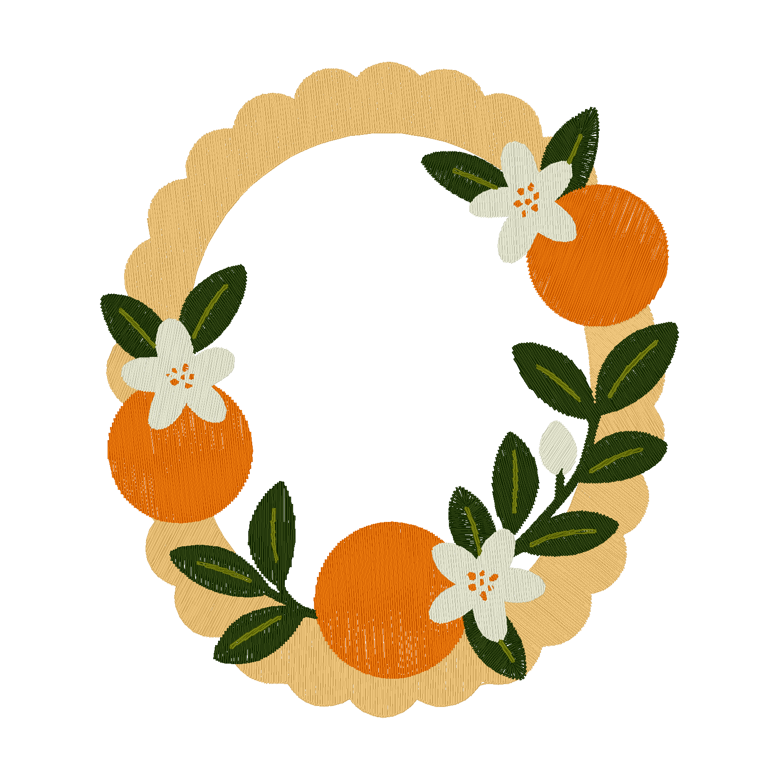 Orange Blossom Heirloom digital stitch preview