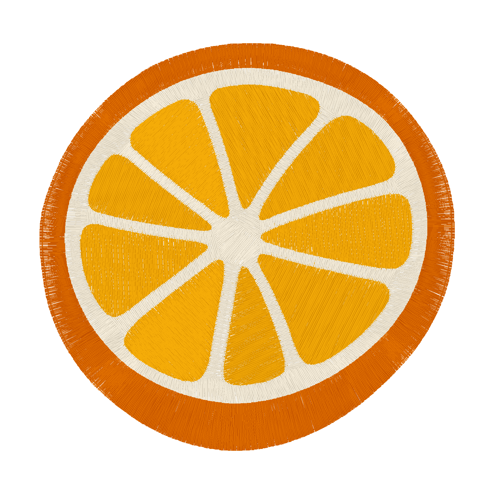 Orange Slice digital stitch preview