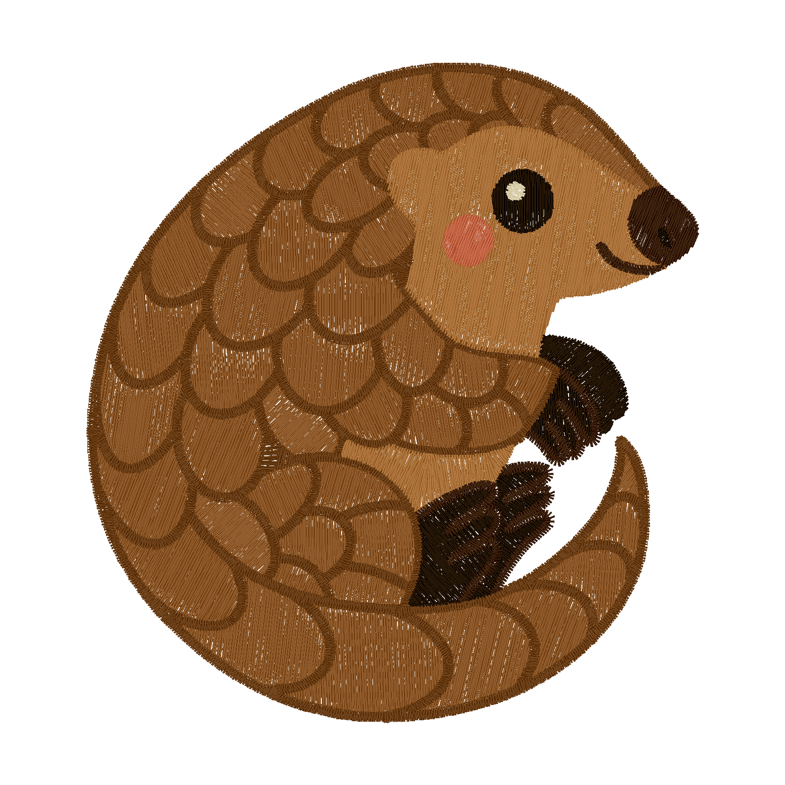 Pangolin digital stitch preview
