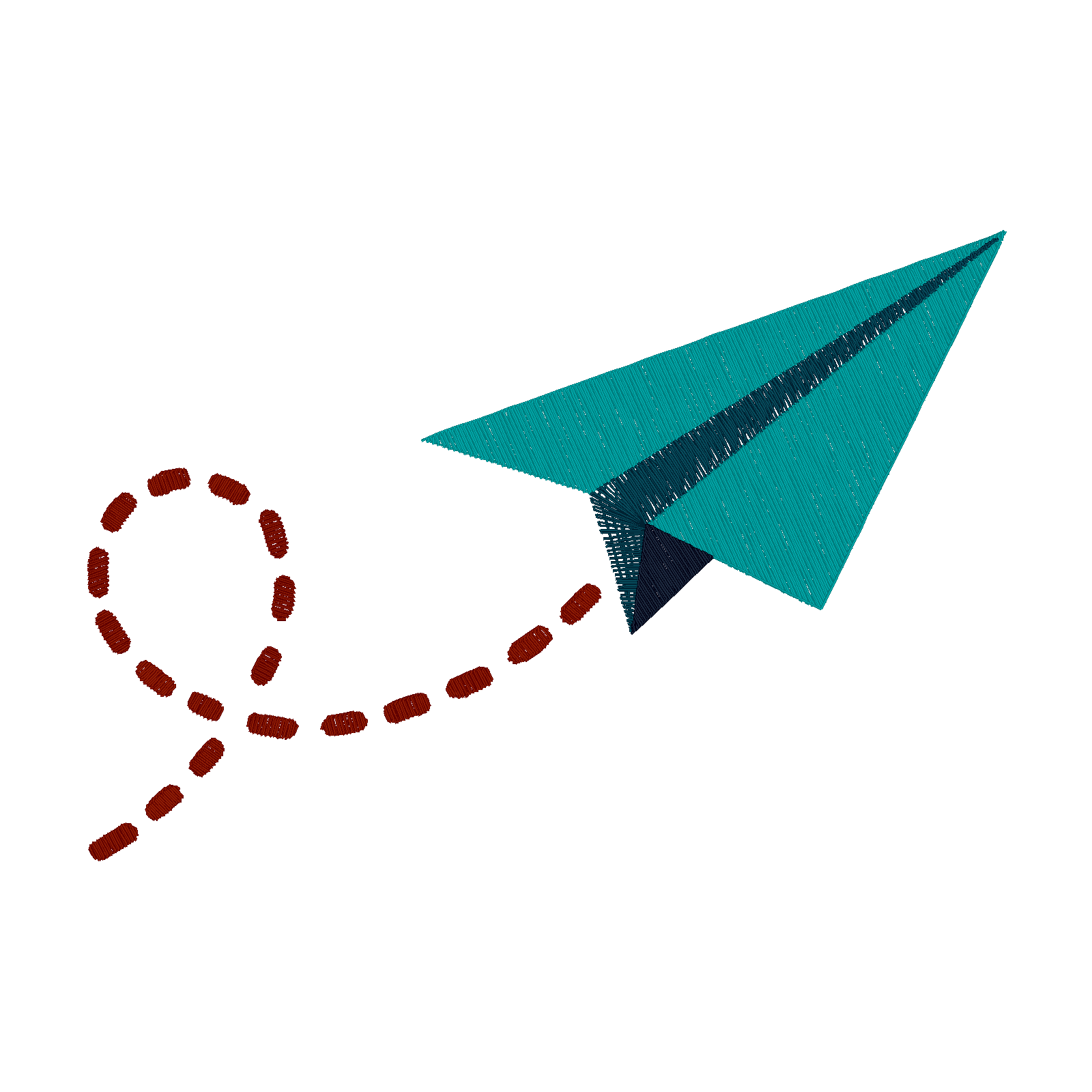 Paper Airplane digital stitch preview
