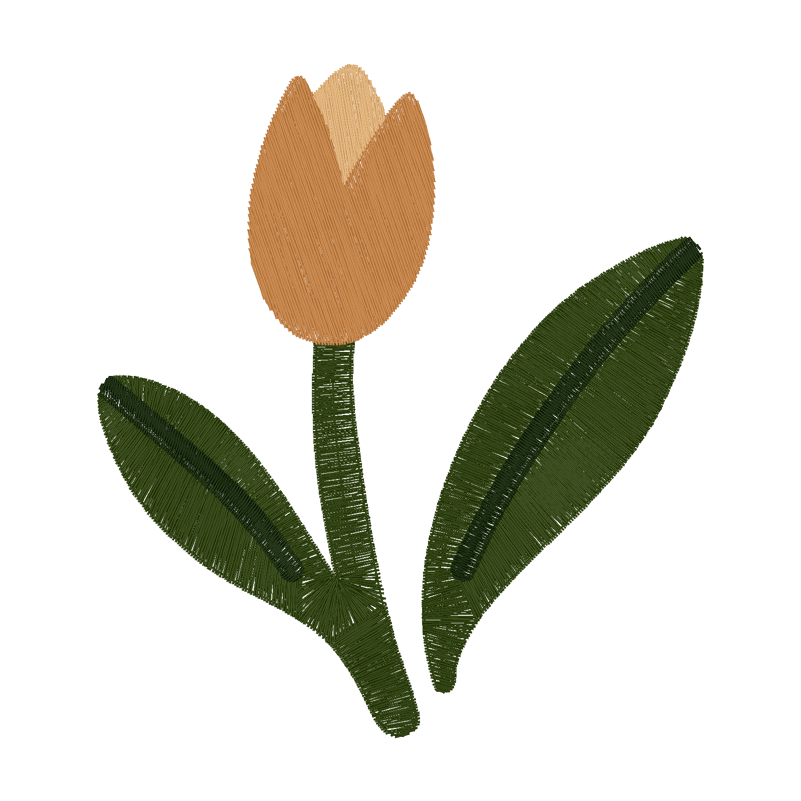 Peach Tulip digital stitch preview