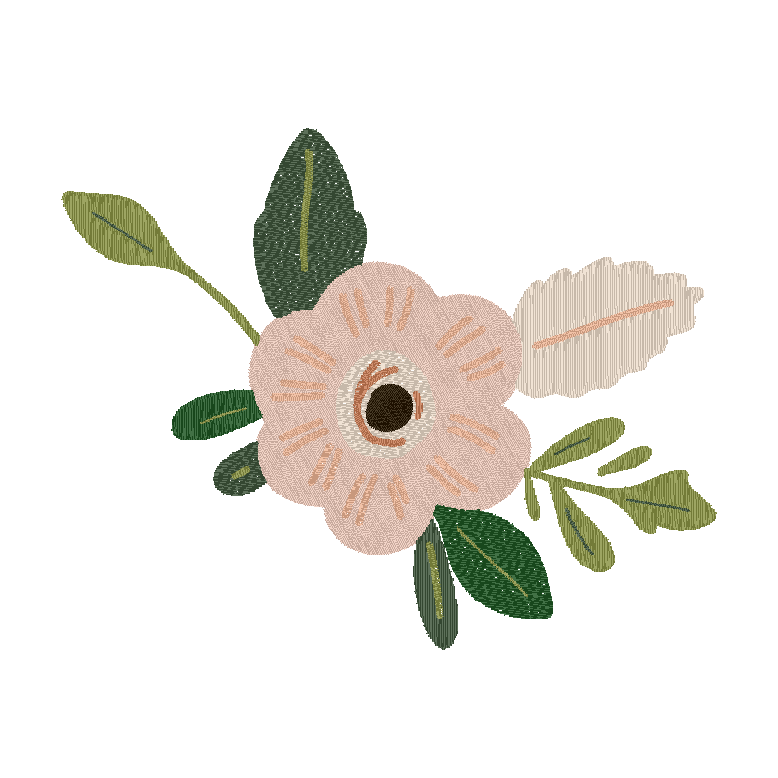 Peachwood Bloom digital stitch preview