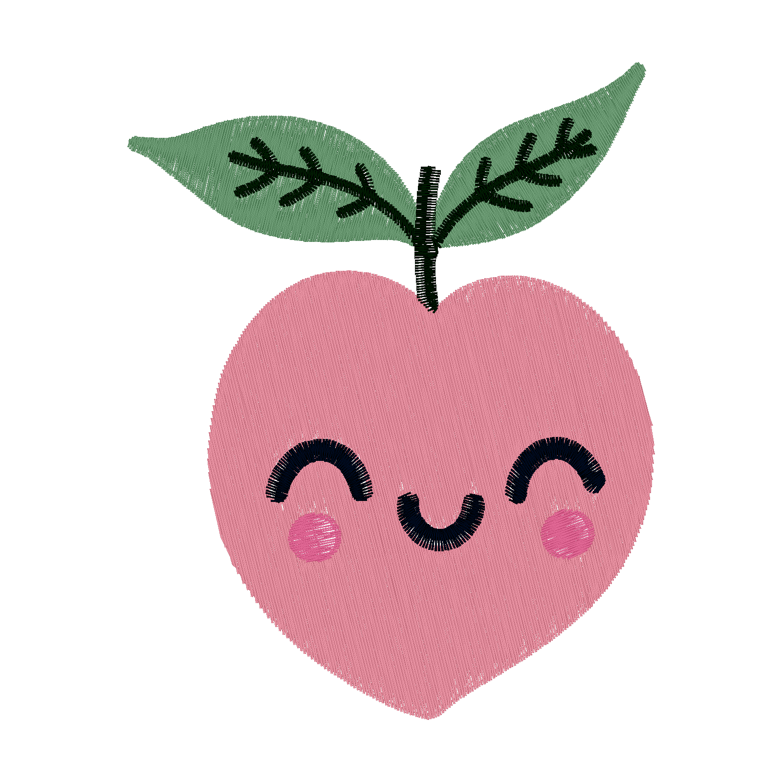 Peachy Smile digital stitch preview