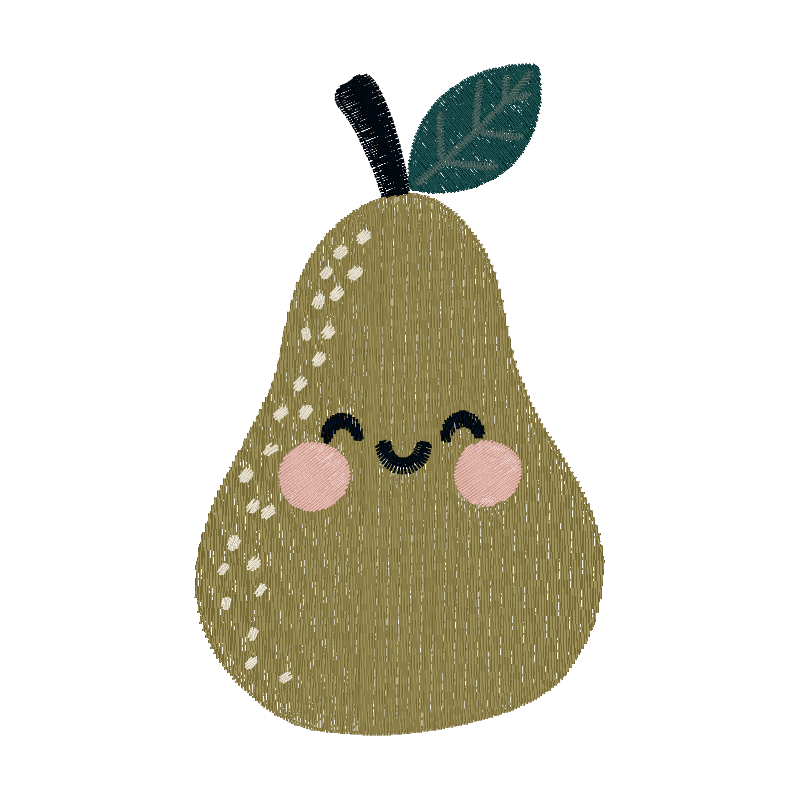 Pear Fectly Happy digital stitch preview