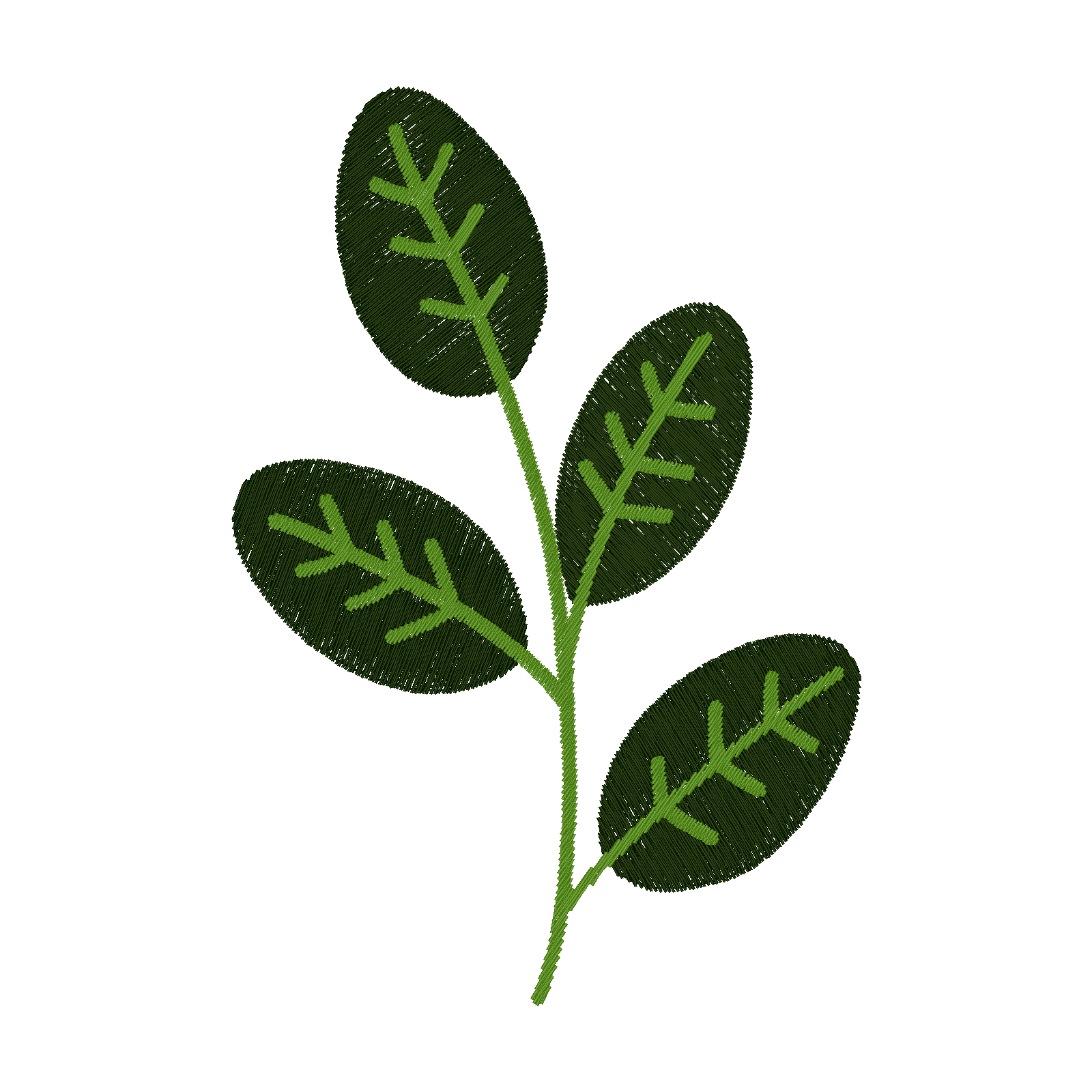 Pebble Leaves digital stitch preview