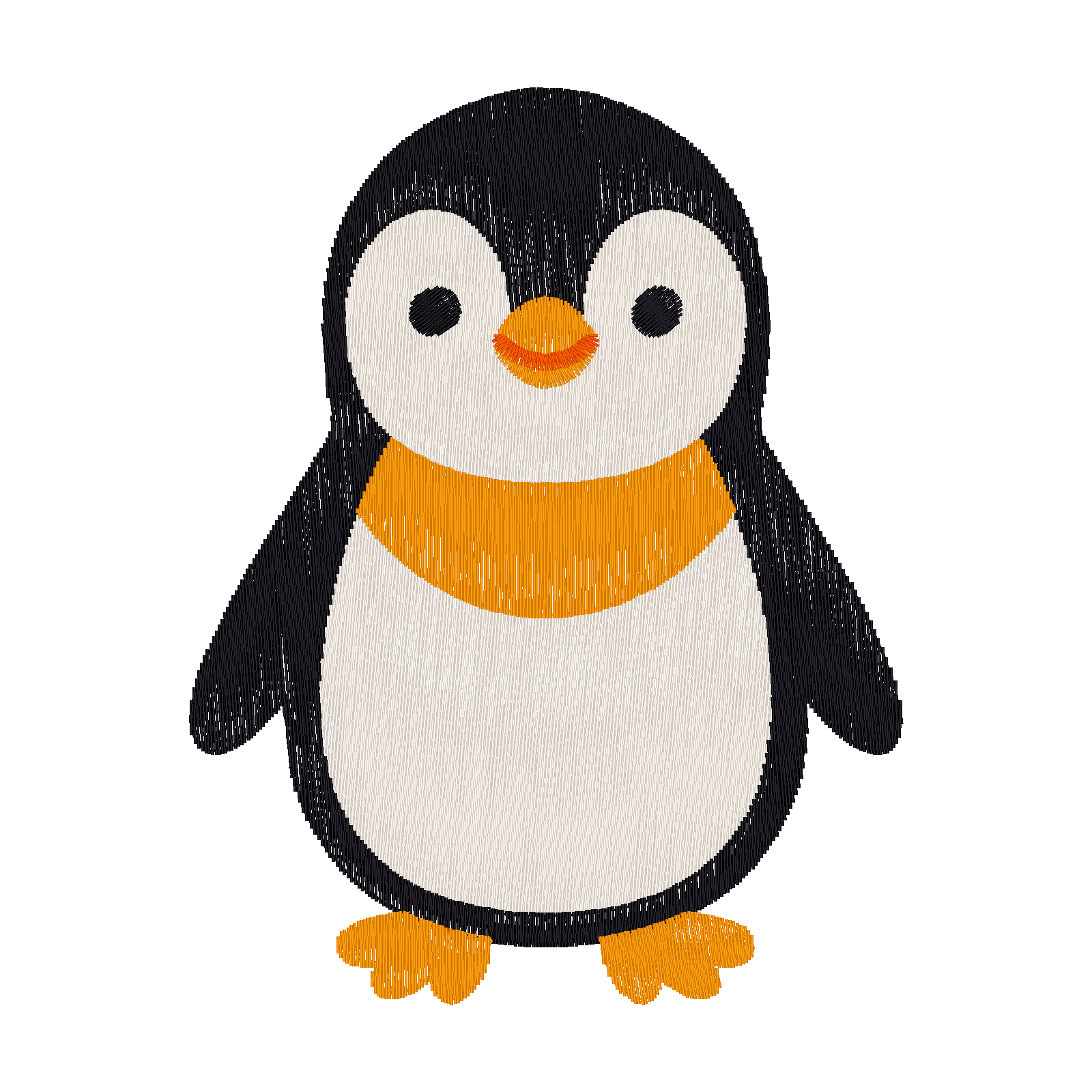 Penguin digital stitch preview