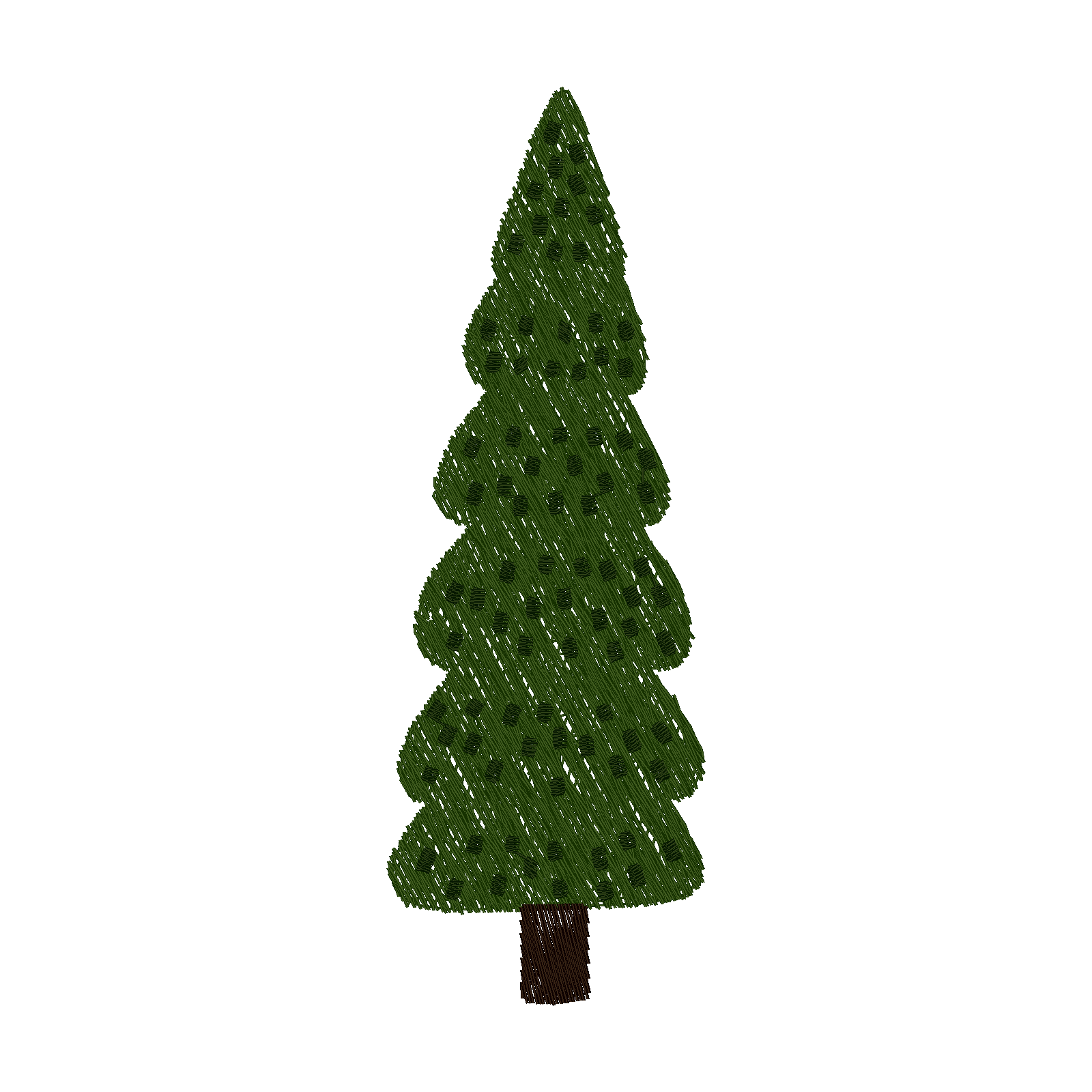 Pine Tree digital stitch preview