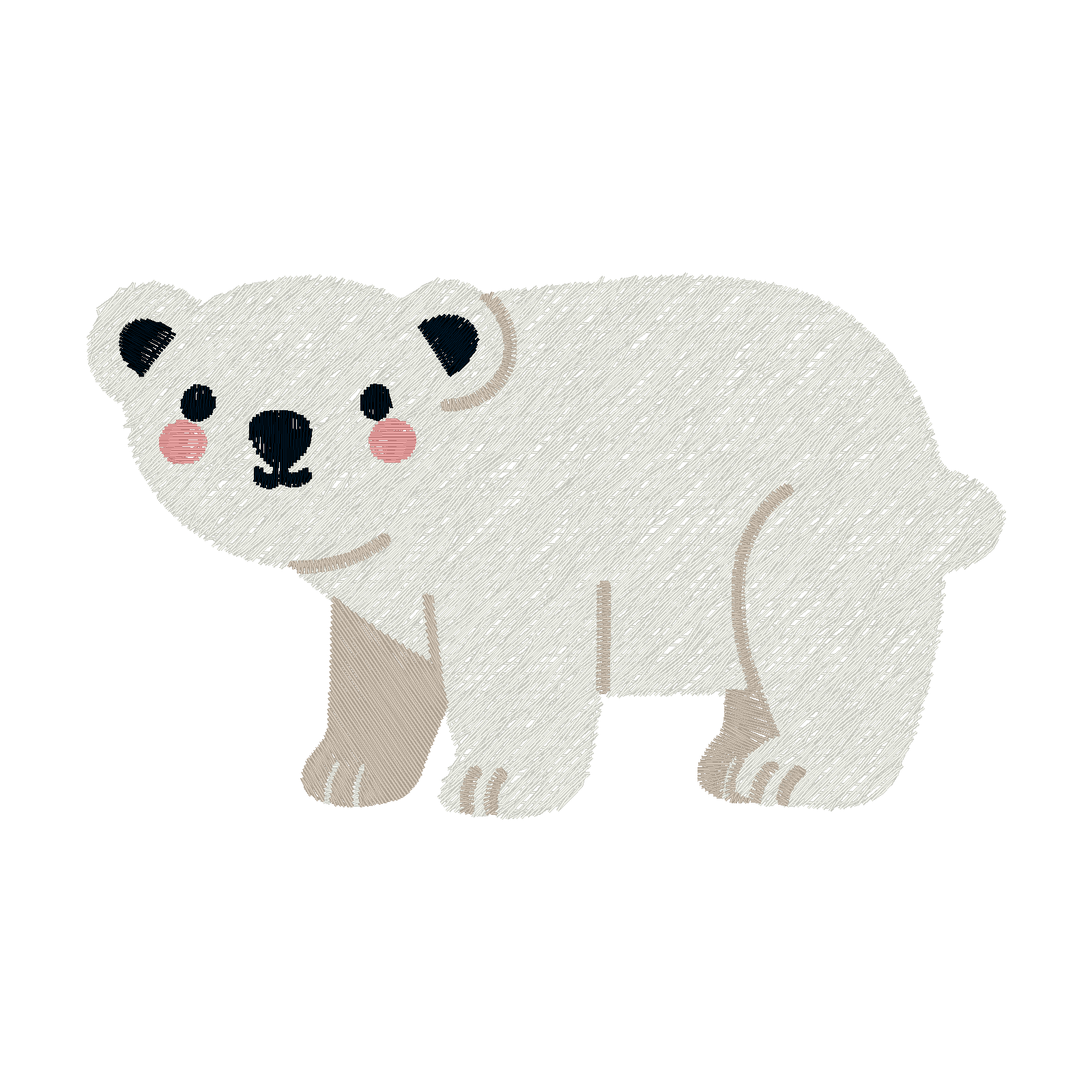 Polar Bear digital stitch preview