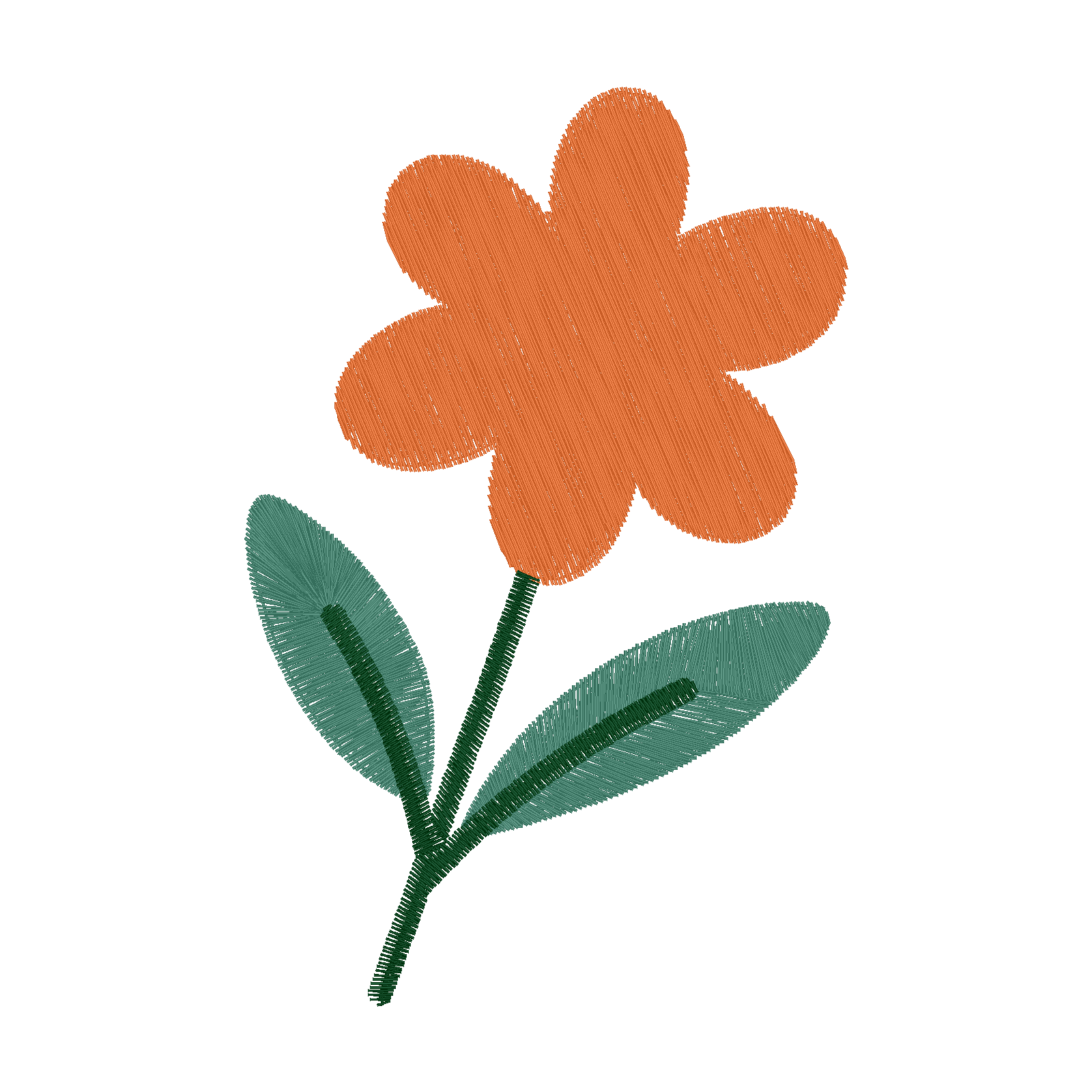 Pop Flower digital stitch preview