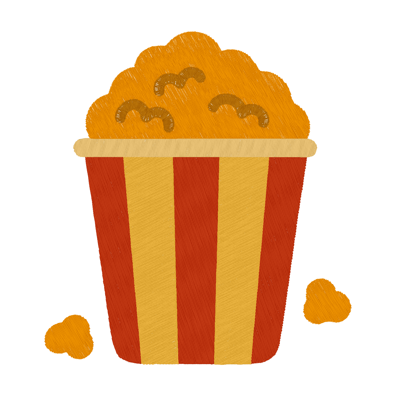 Popcorn Bucket digital stitch preview