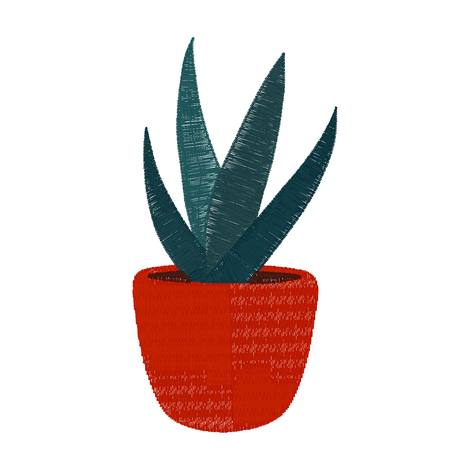 Potted Aloe Plant digital stitch preview