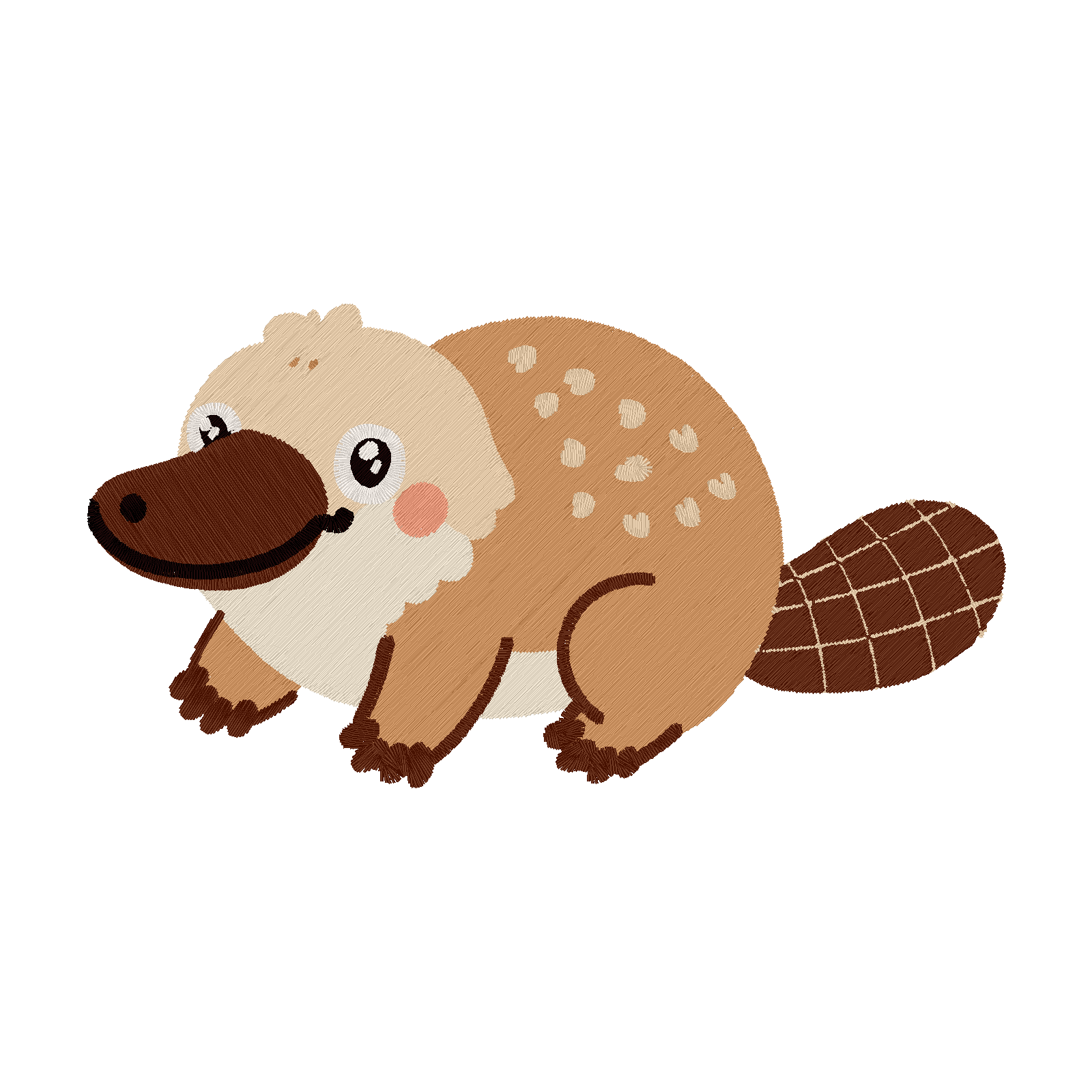 Puddle Platypus digital stitch preview