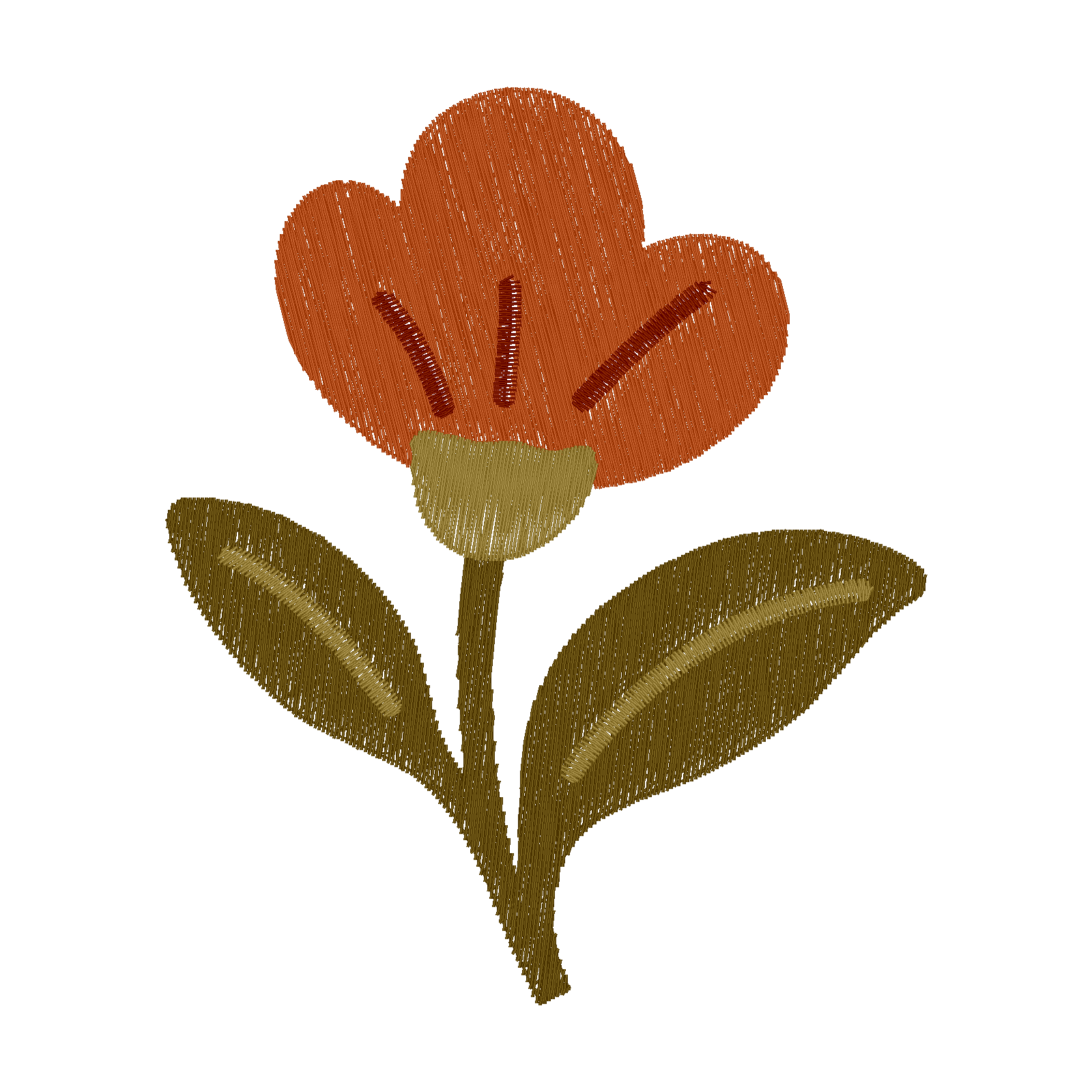 Puff Flower digital stitch preview