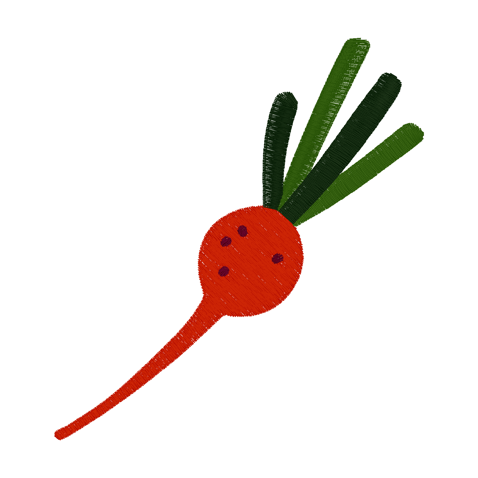 Rad to the Core Radish digital stitch preview