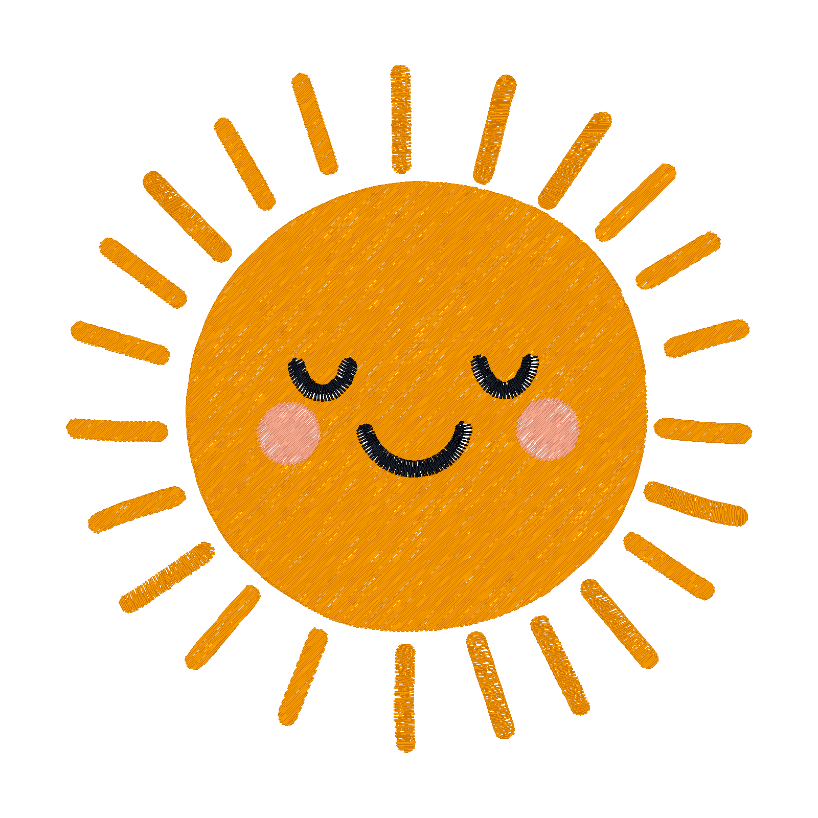 Radiant Glow Sun digital stitch preview