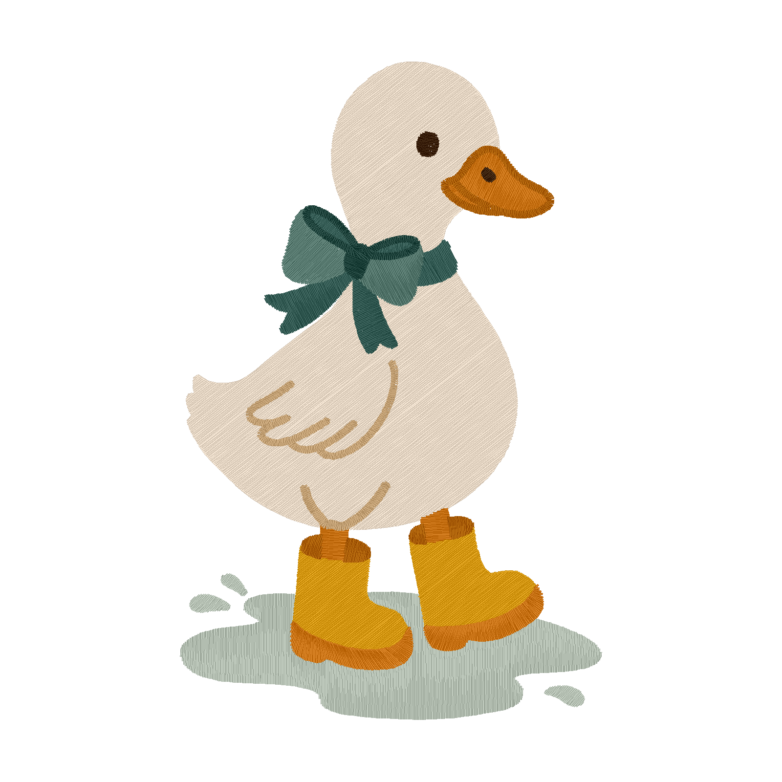 Rainy Day Duck digital stitch preview