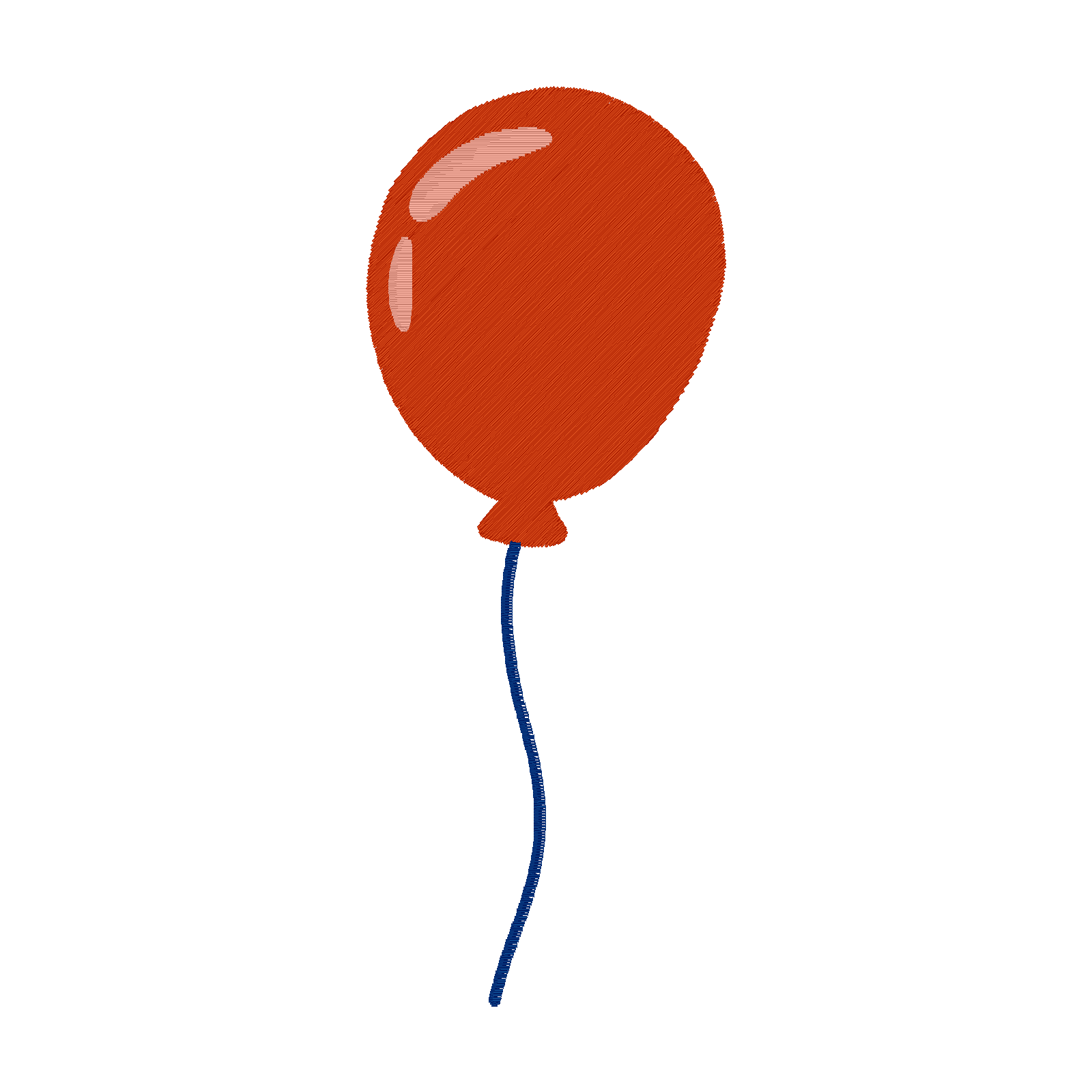 Red Balloon digital stitch preview