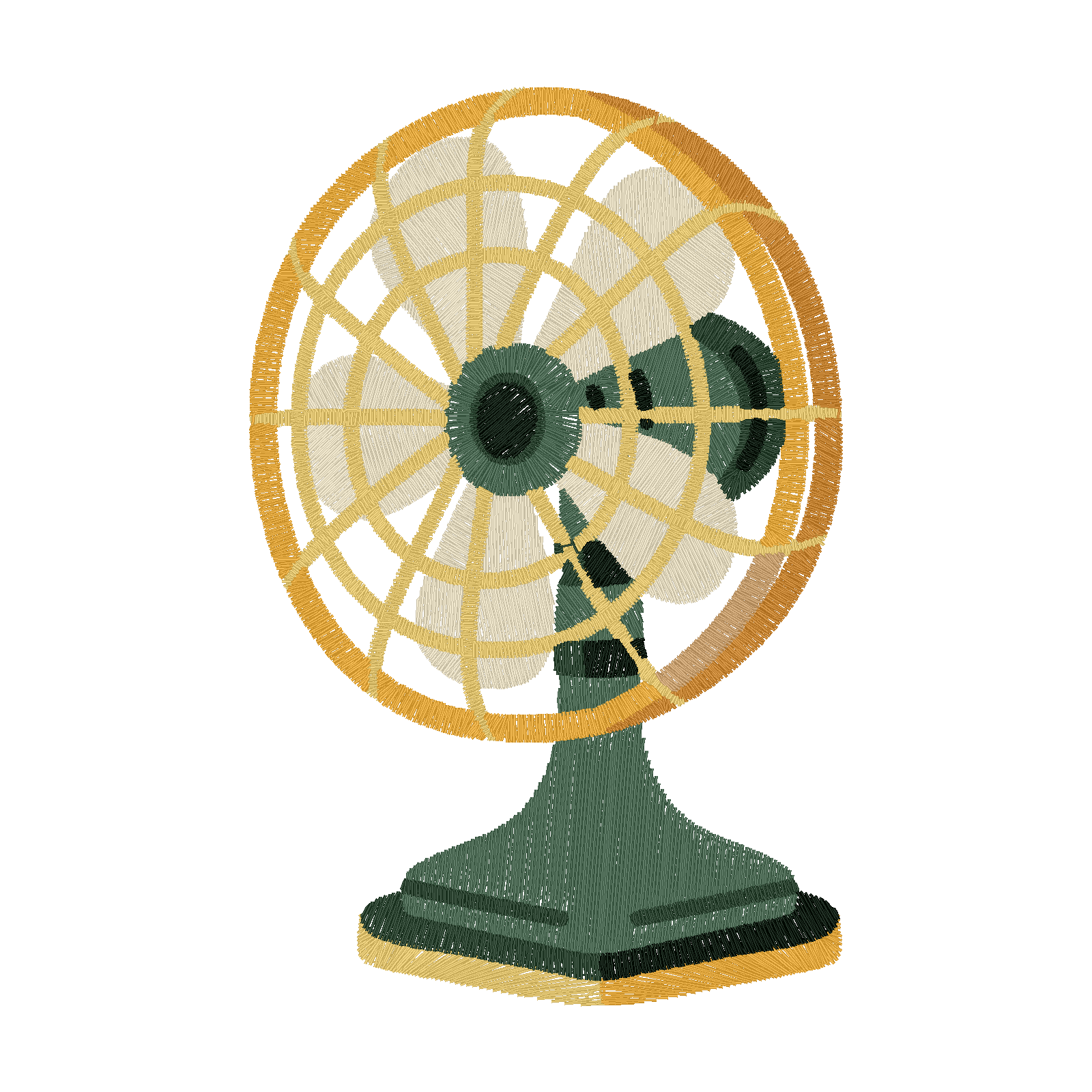 Retro Fan digital stitch preview