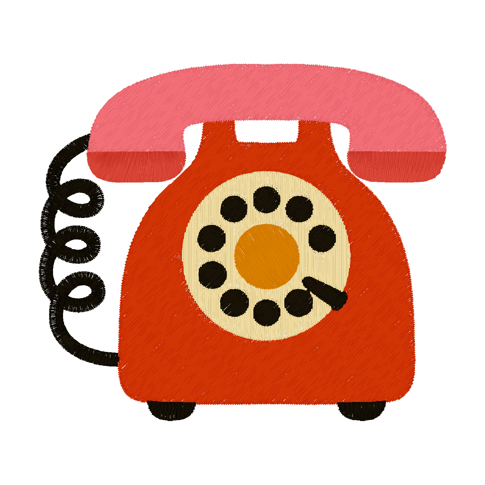 Retro Phone digital stitch preview