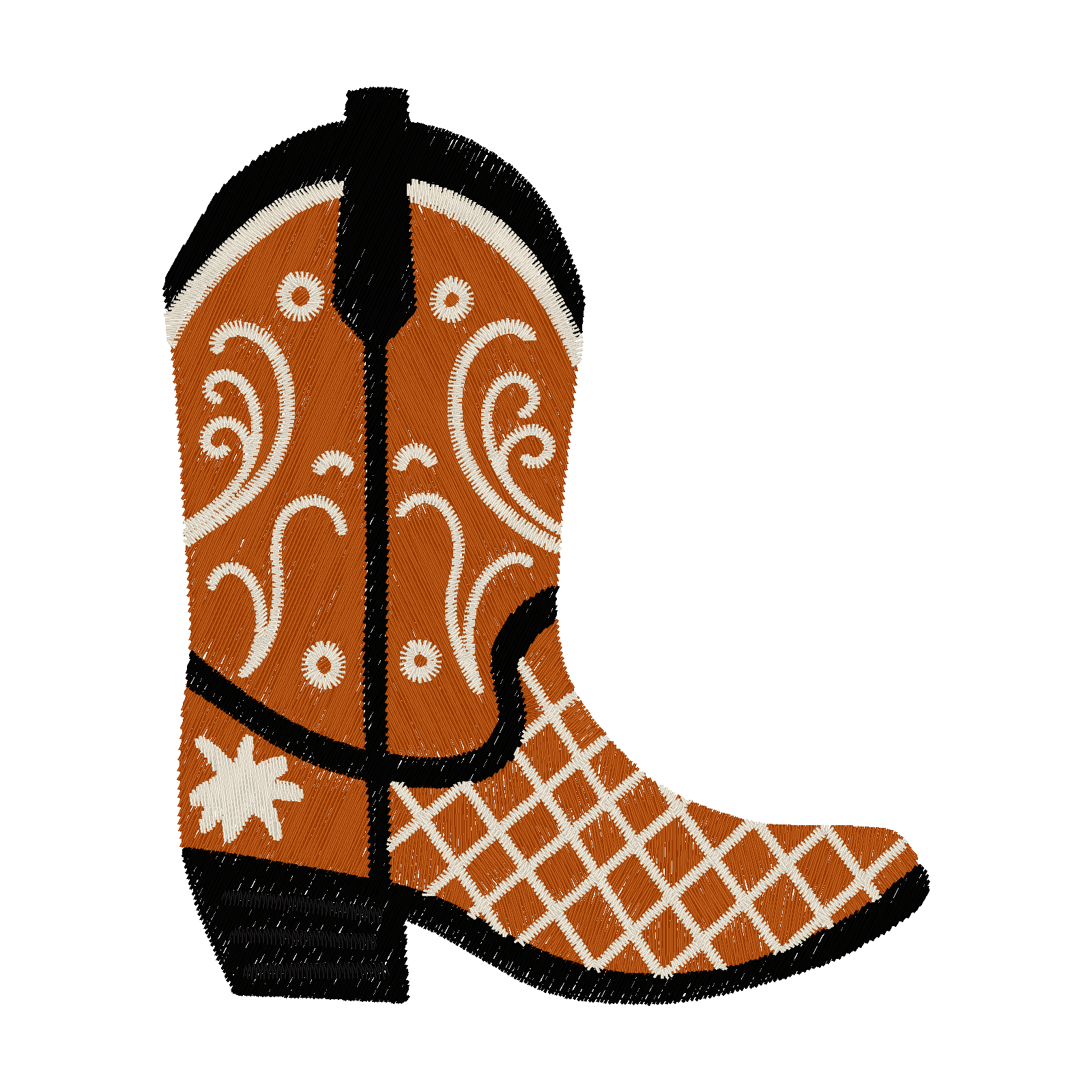 Rustic Kicks Boot digital stitch preview