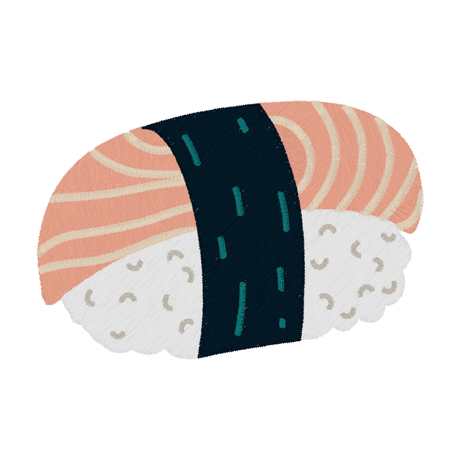 Salmon Sashimi digital stitch preview