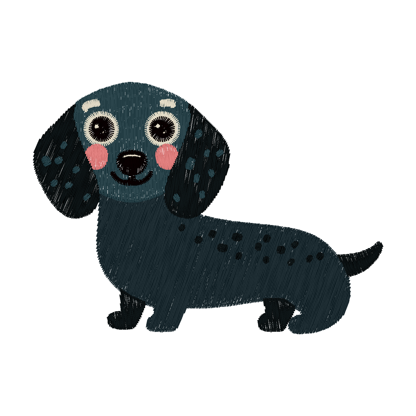Sausage Pup digital stitch preview