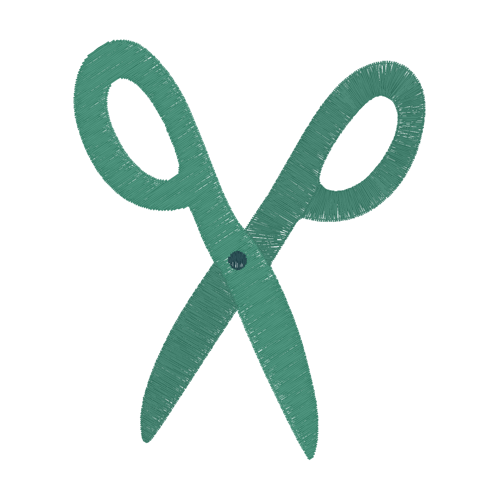 Scissors digital stitch preview