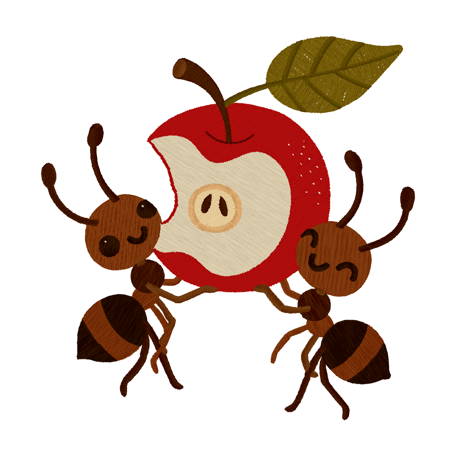 Sharing Ants digital stitch preview