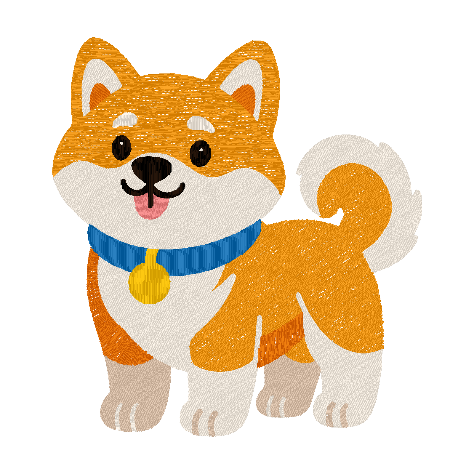 Shiba Inu digital stitch preview