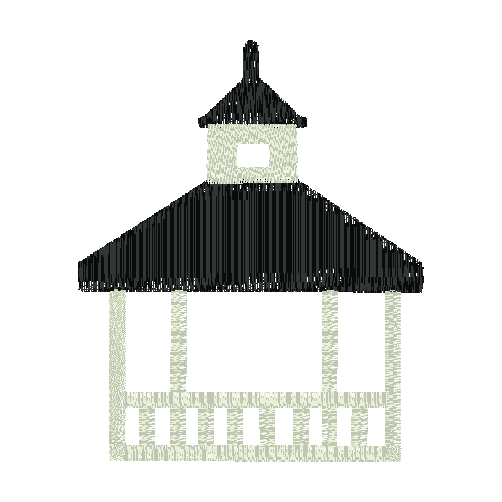 Simple Gazebo digital stitch preview