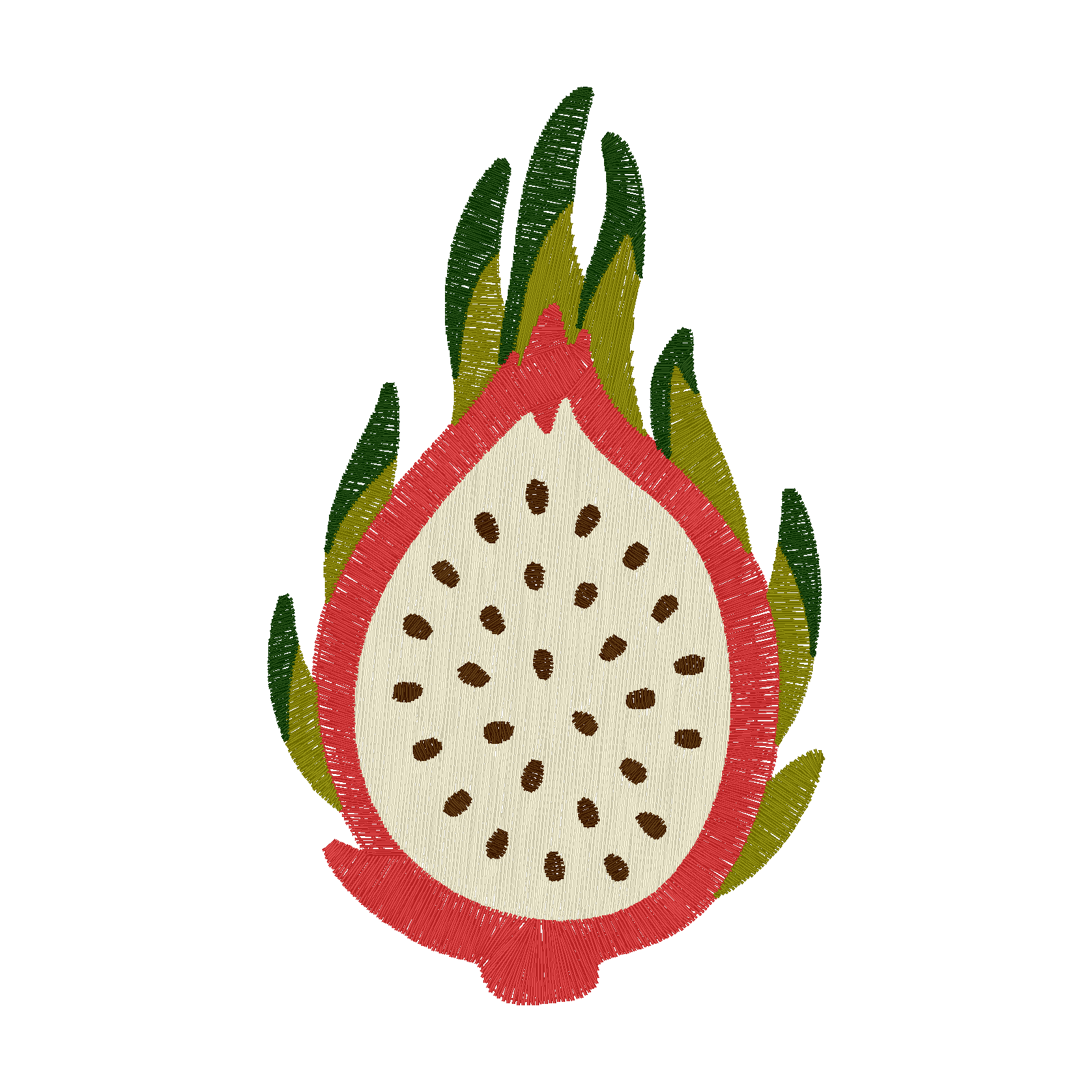 Sliced Dragonfruit digital stitch preview