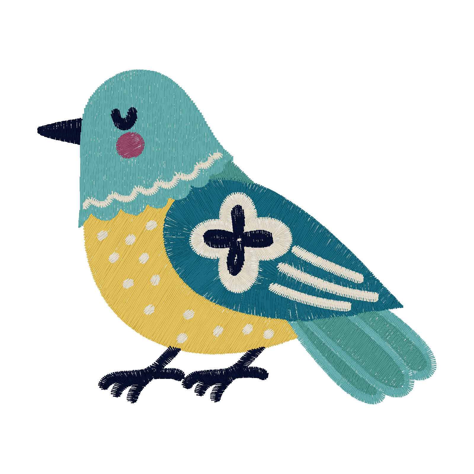 Songbird digital stitch preview