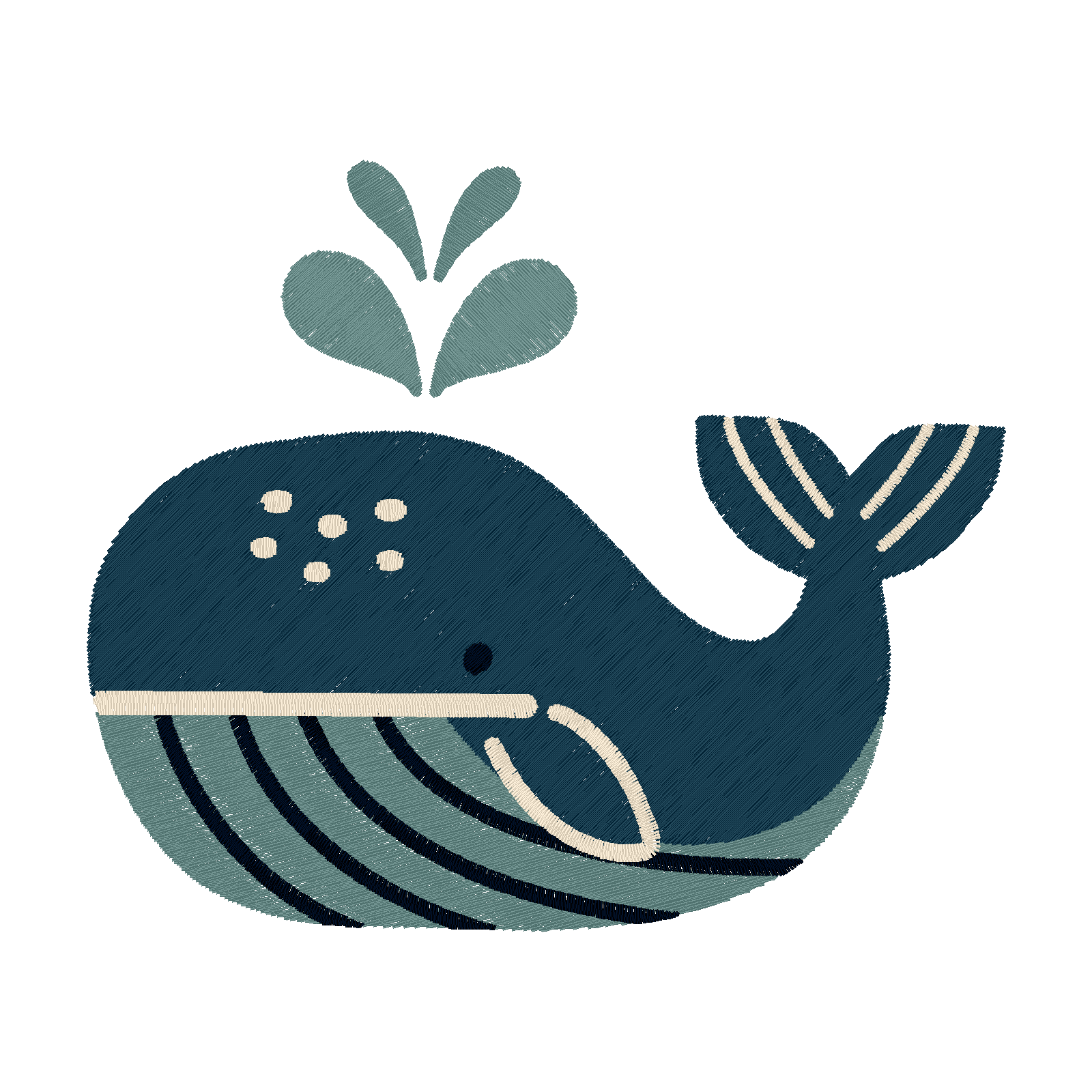 Spouty Whale digital stitch preview